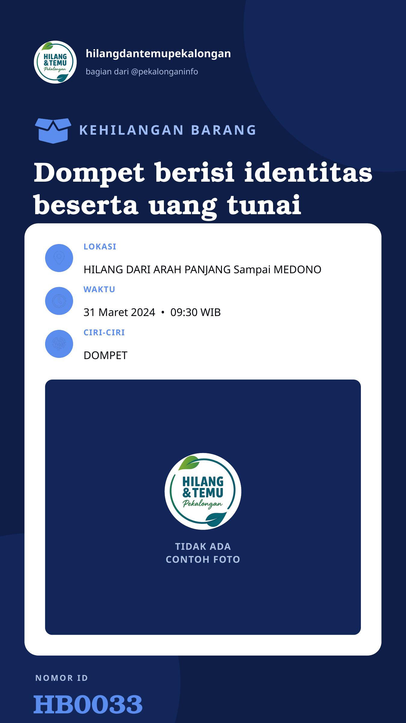 Story 9:16 laporan Dompet berisi identitas beserta uang tunai