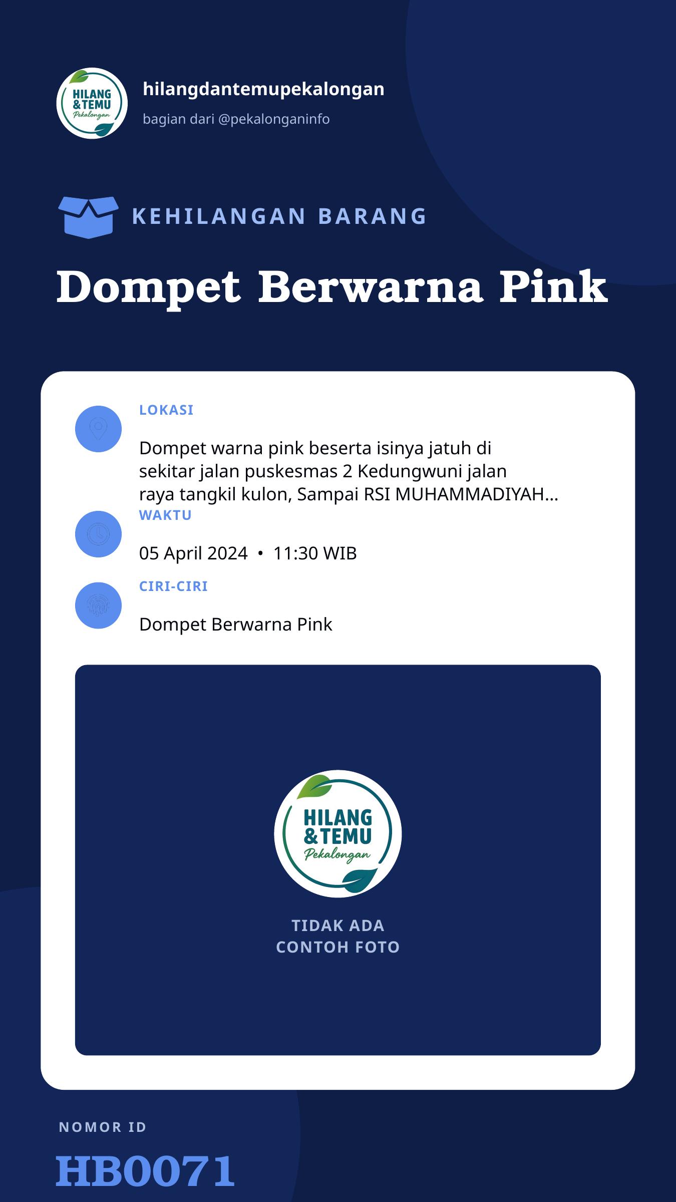 Story 9:16 laporan Dompet Berwarna Pink