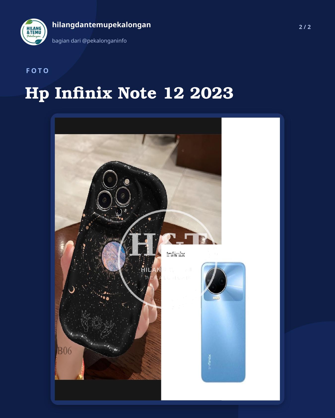 Slide 2 laporan Hp Infinix Note 12 2023