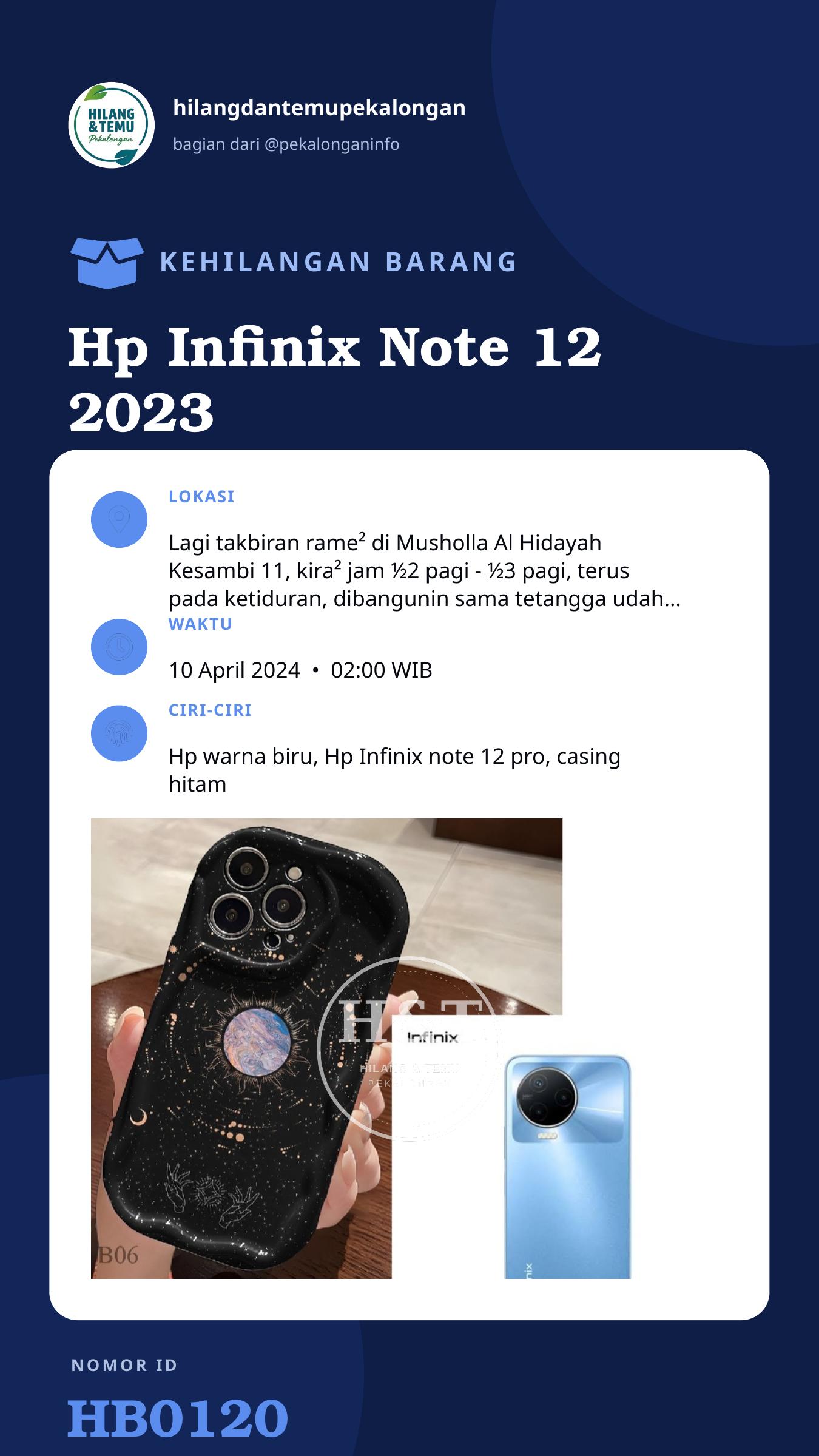 Story 9:16 laporan Hp Infinix Note 12 2023