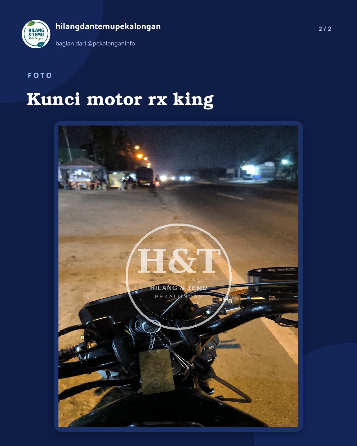 Slide 2 laporan Kunci motor rx king