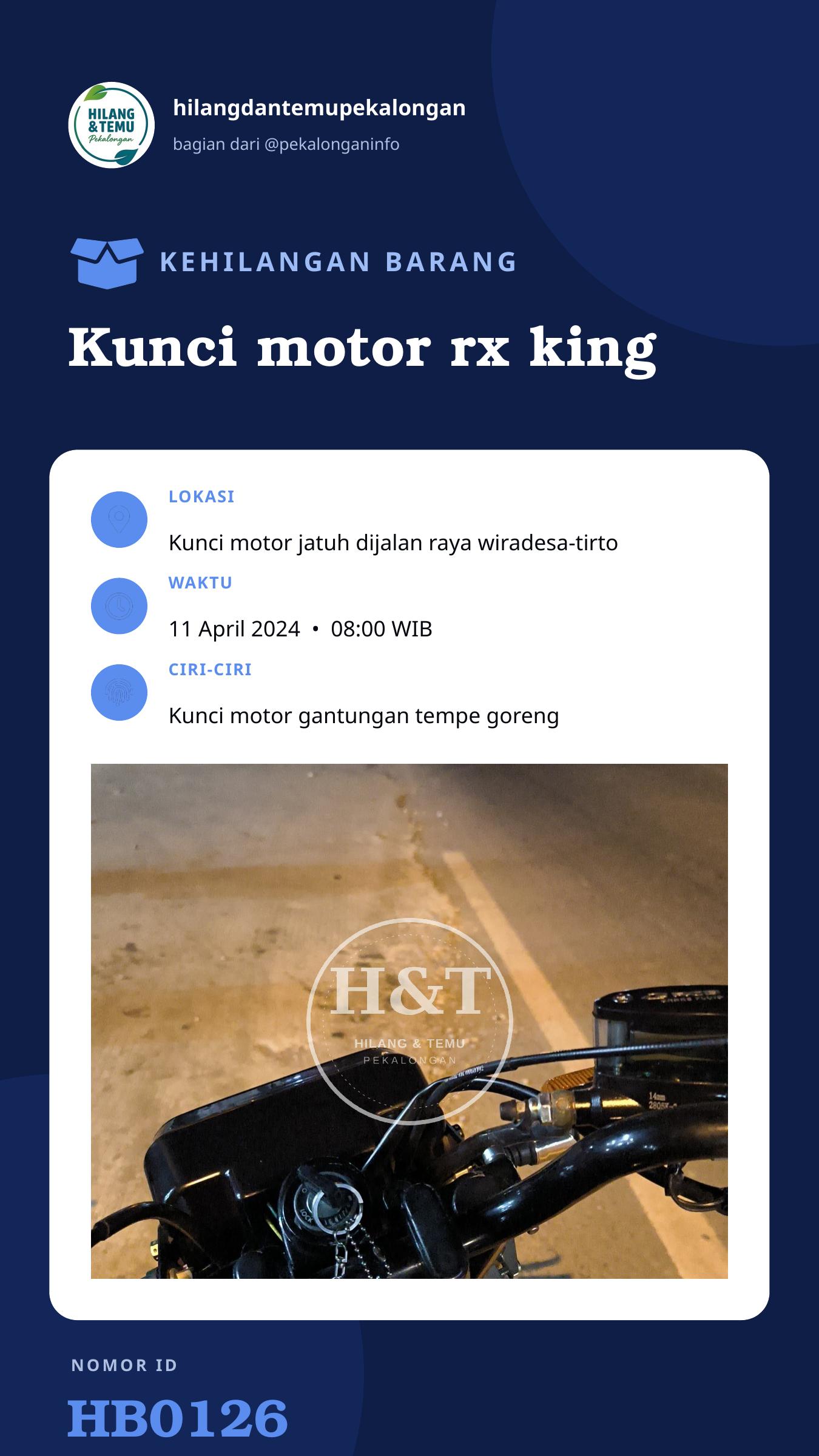 Story 9:16 laporan Kunci motor rx king