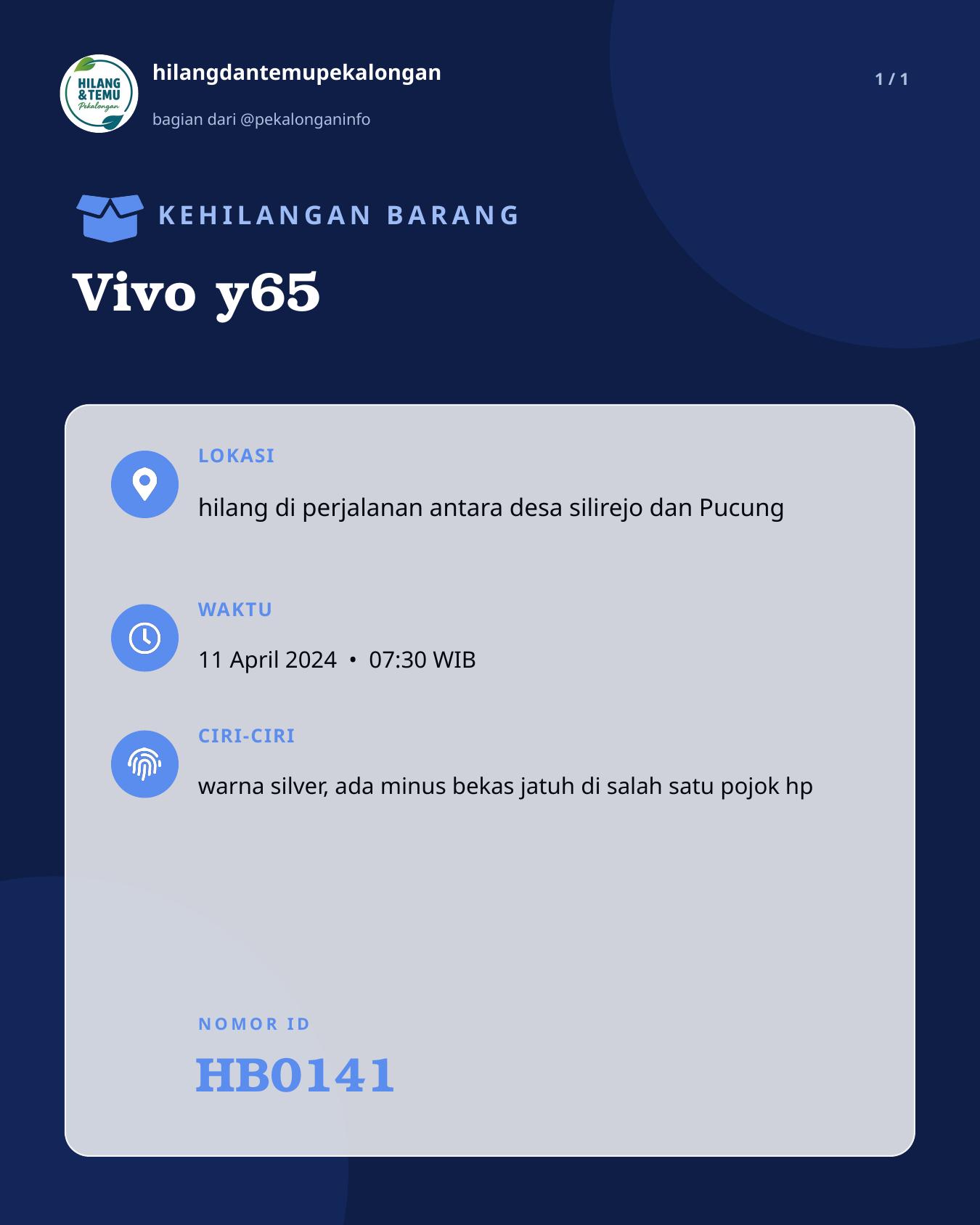 Slide laporan Vivo y65 (HB0141)
