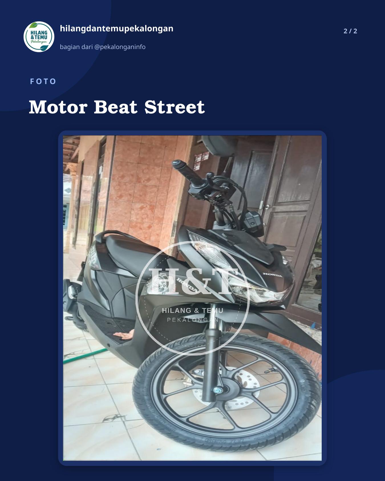Slide 2 laporan Motor Beat Street