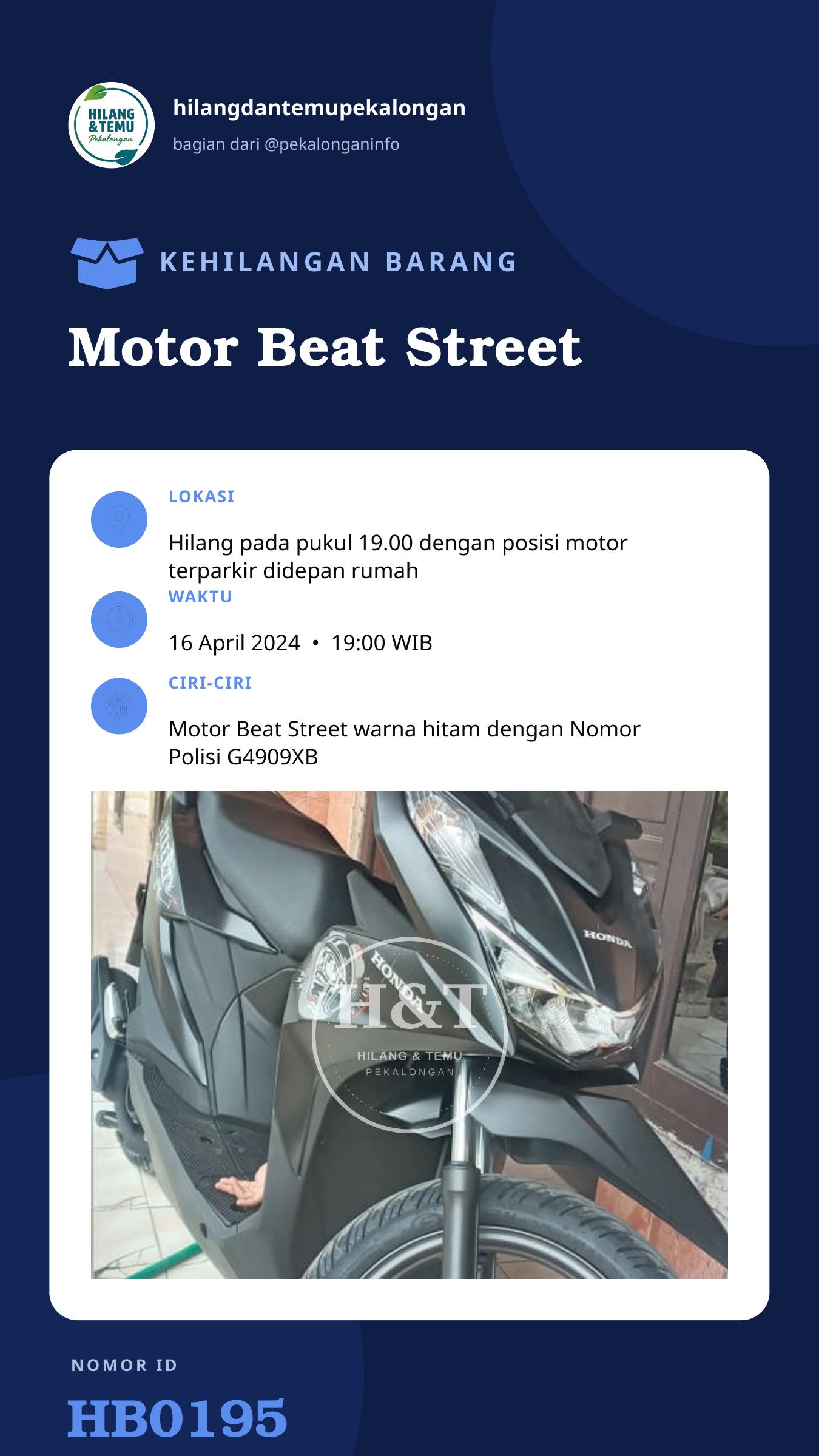 Story 9:16 laporan Motor Beat Street