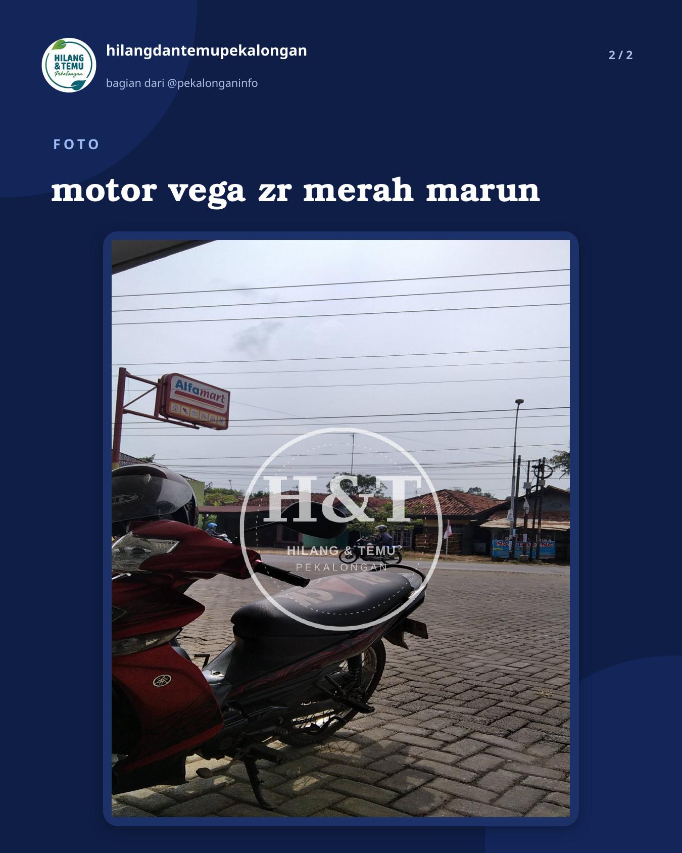 Slide 2 laporan motor vega zr merah marun