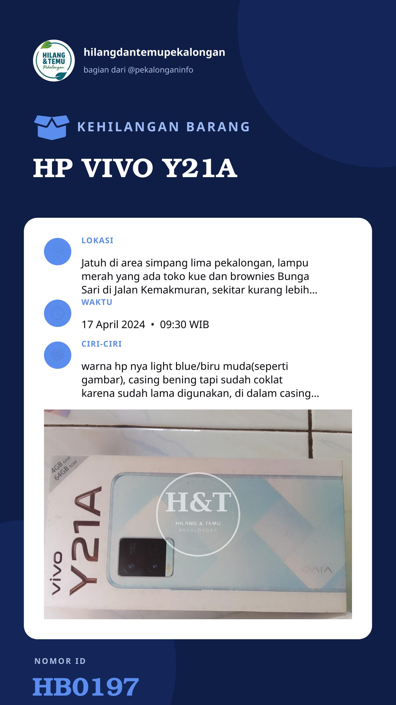 Story 9:16 laporan HP VIVO Y21A
