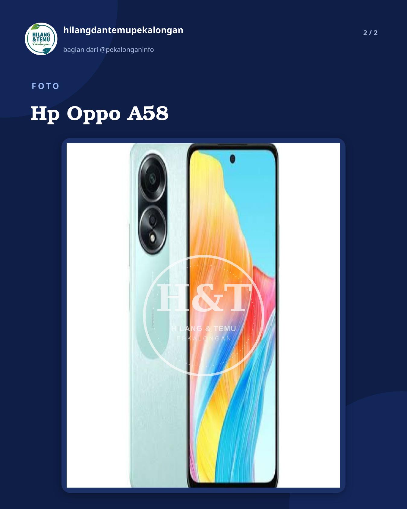 Slide 2 laporan Hp Oppo A58
