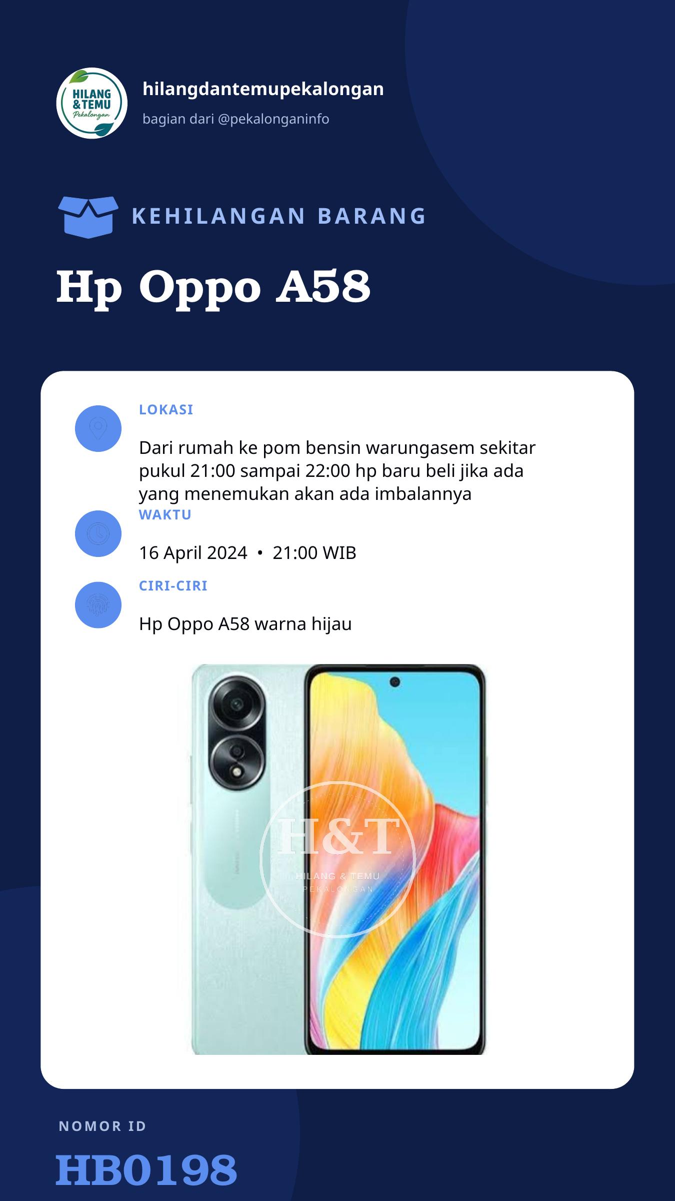 Story 9:16 laporan Hp Oppo A58