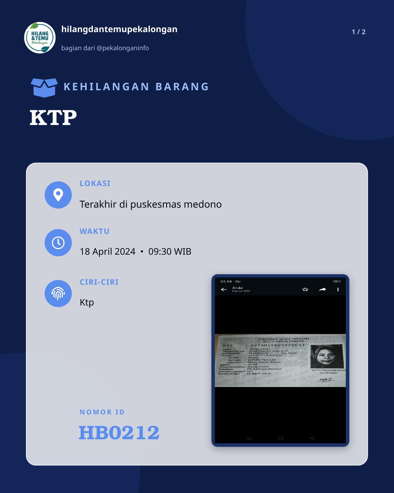 Slide 1 laporan KTP