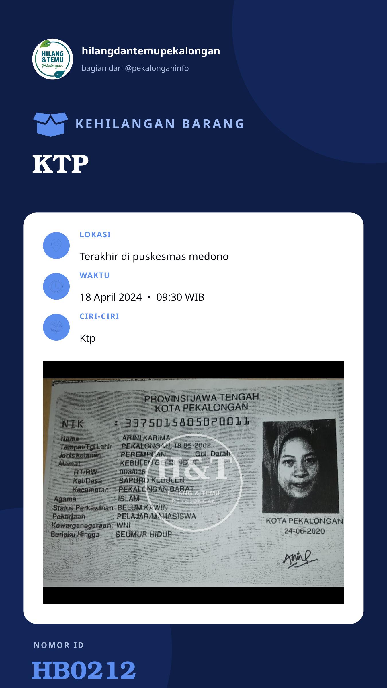 Story 9:16 laporan KTP