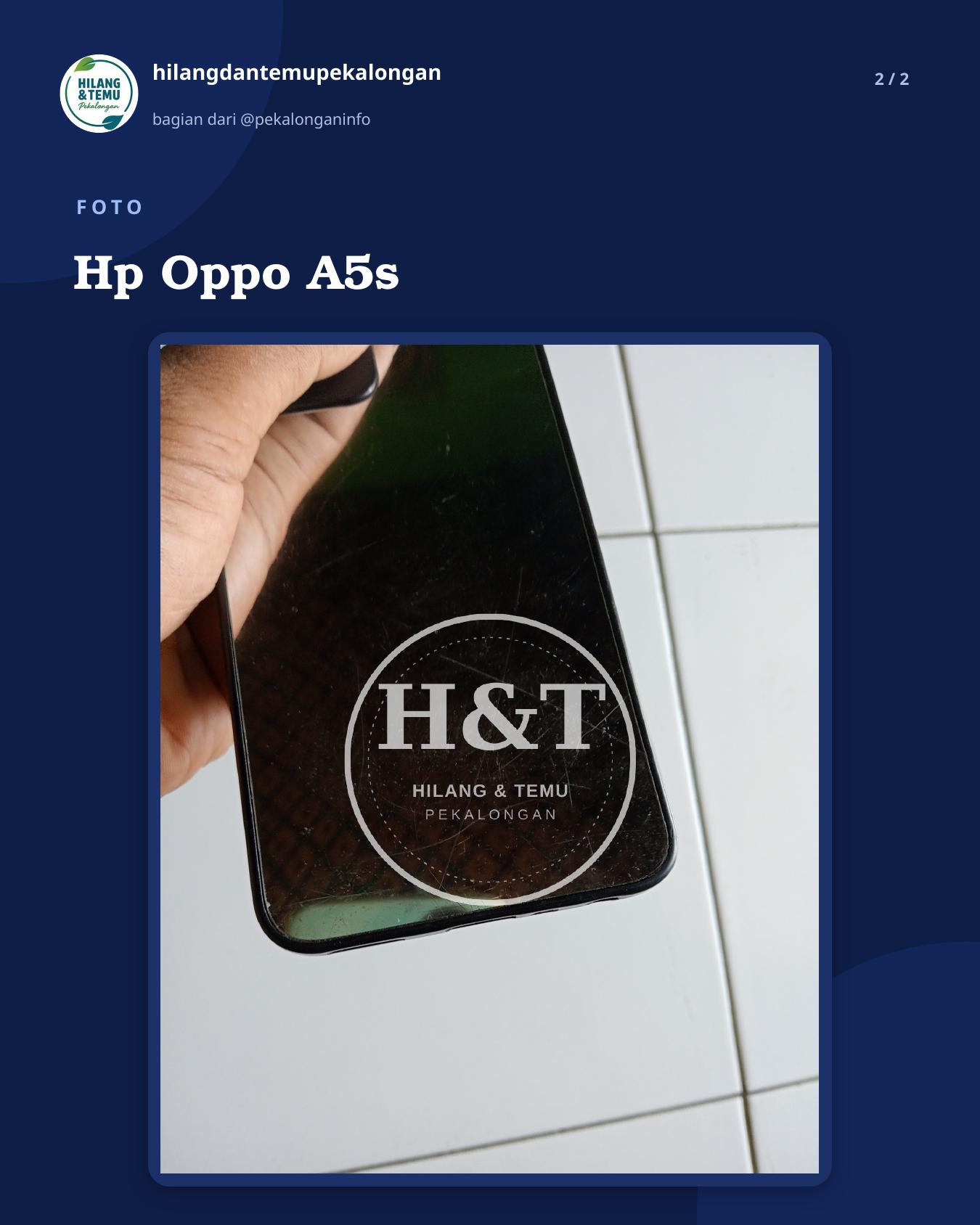 Slide 2 laporan Hp Oppo A5s