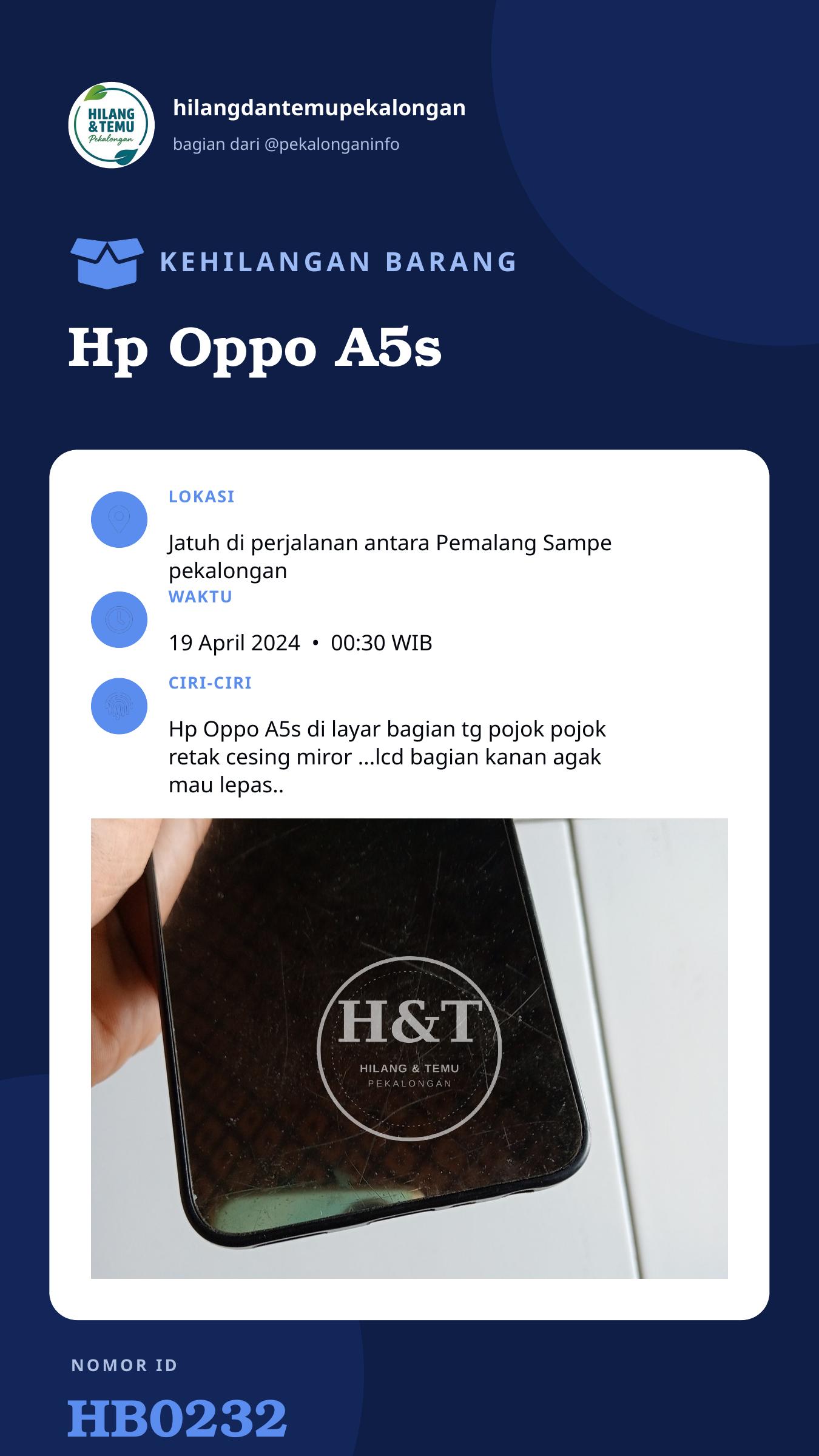 Story 9:16 laporan Hp Oppo A5s