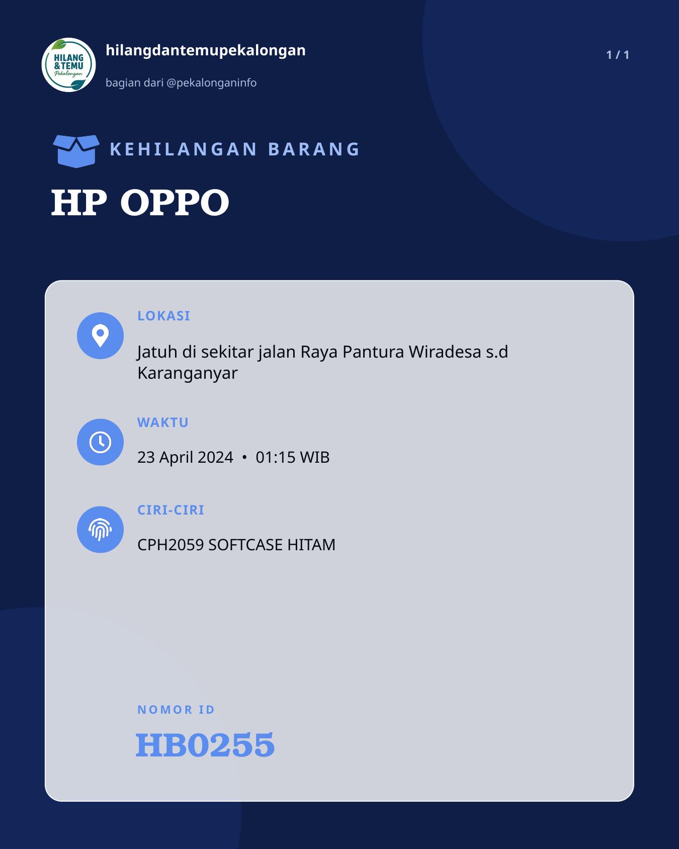 Slide laporan HP OPPO (HB0255)