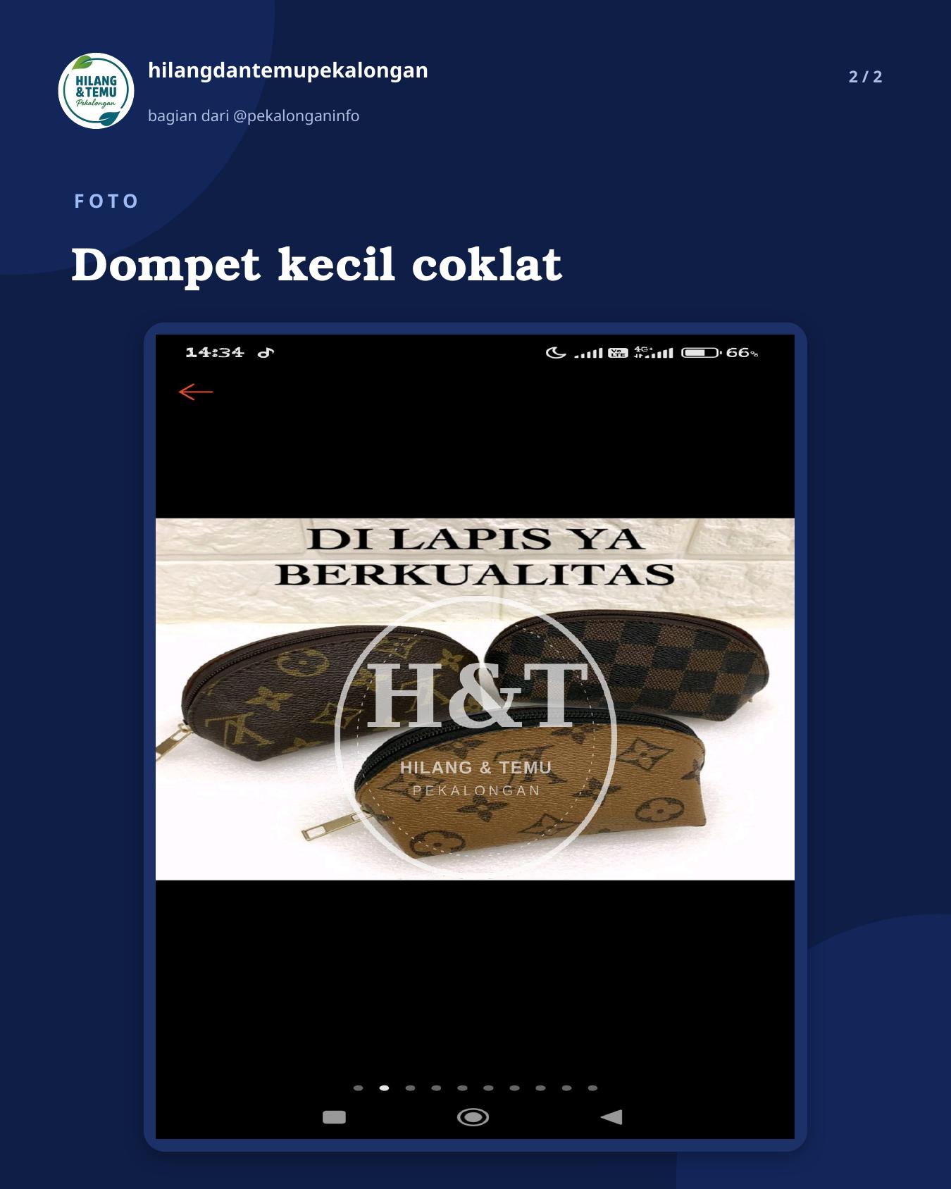 Slide 2 laporan Dompet kecil coklat