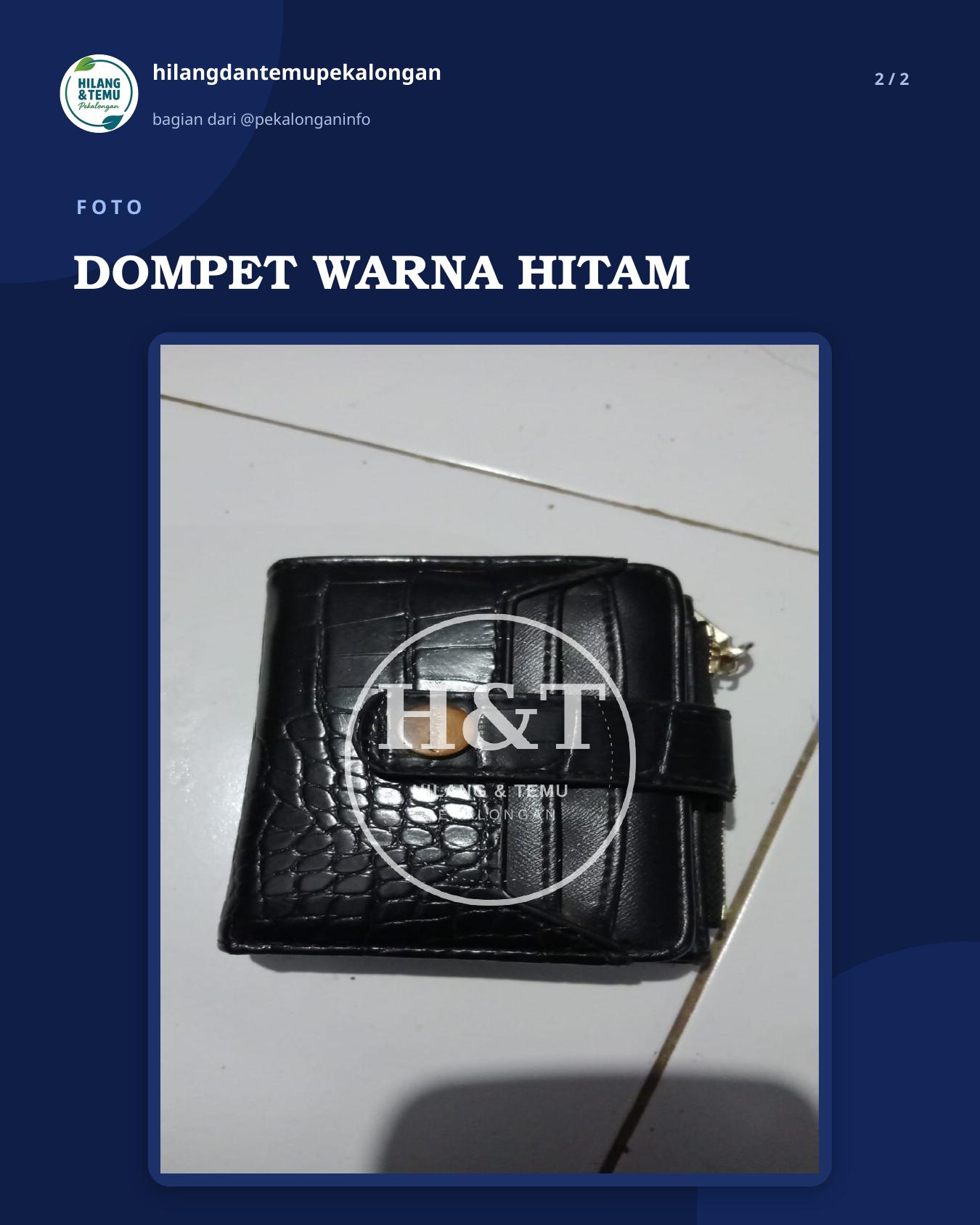 Slide 2 laporan DOMPET WARNA HITAM