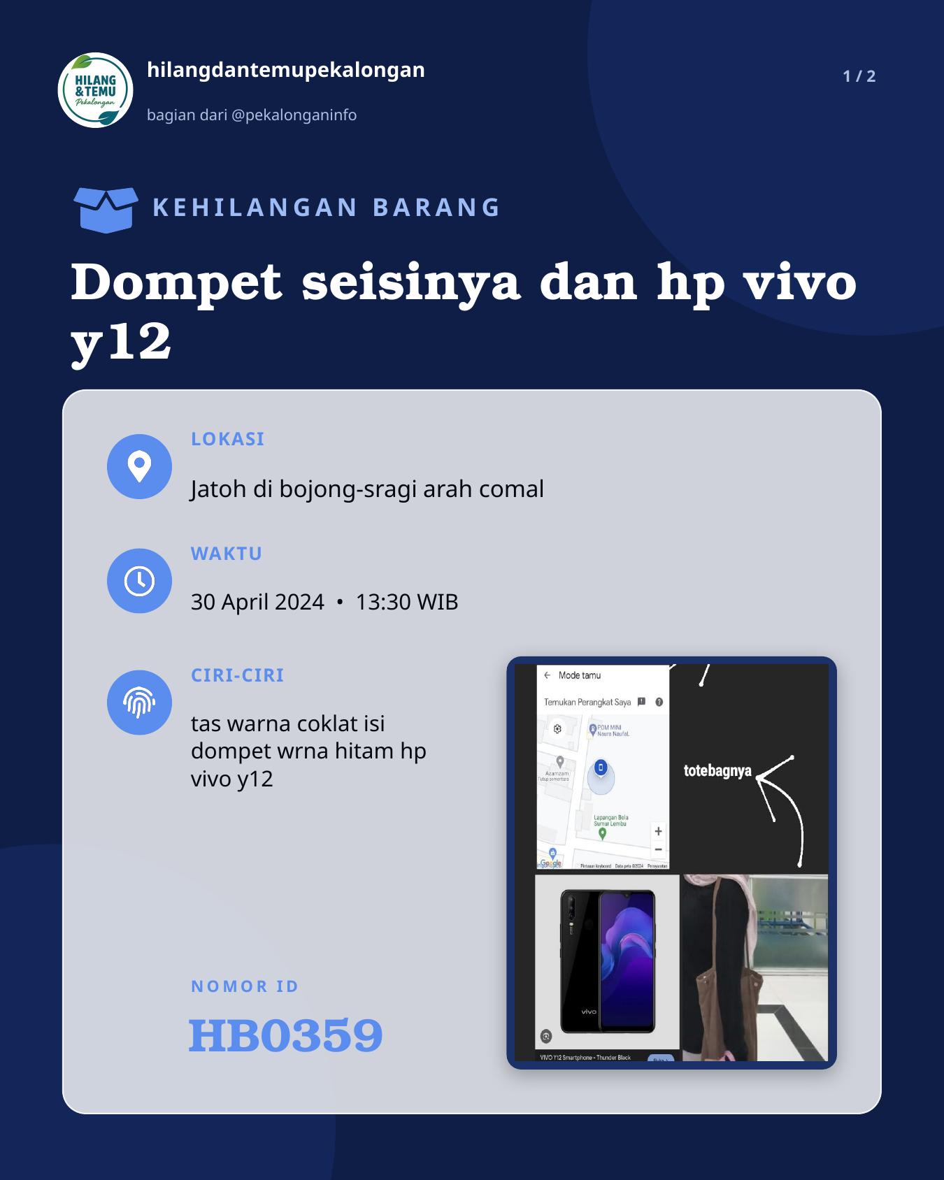 Slide 1 laporan Dompet seisinya dan hp vivo y12