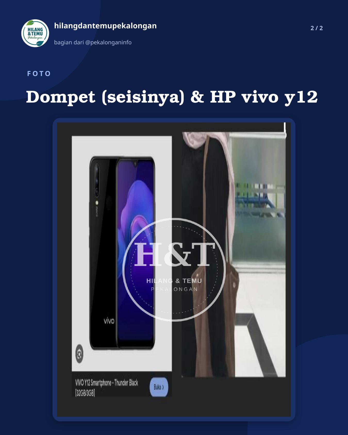 Slide 2 laporan Dompet (seisinya) & HP vivo y12