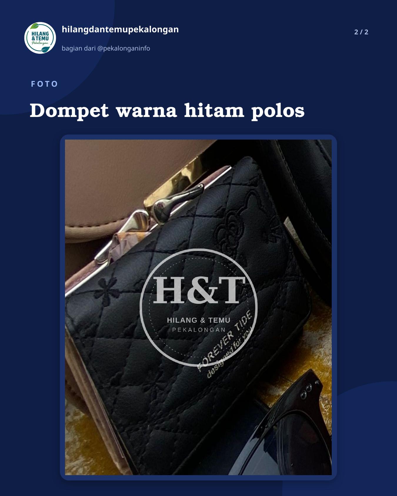 Slide 2 laporan Dompet warna hitam polos