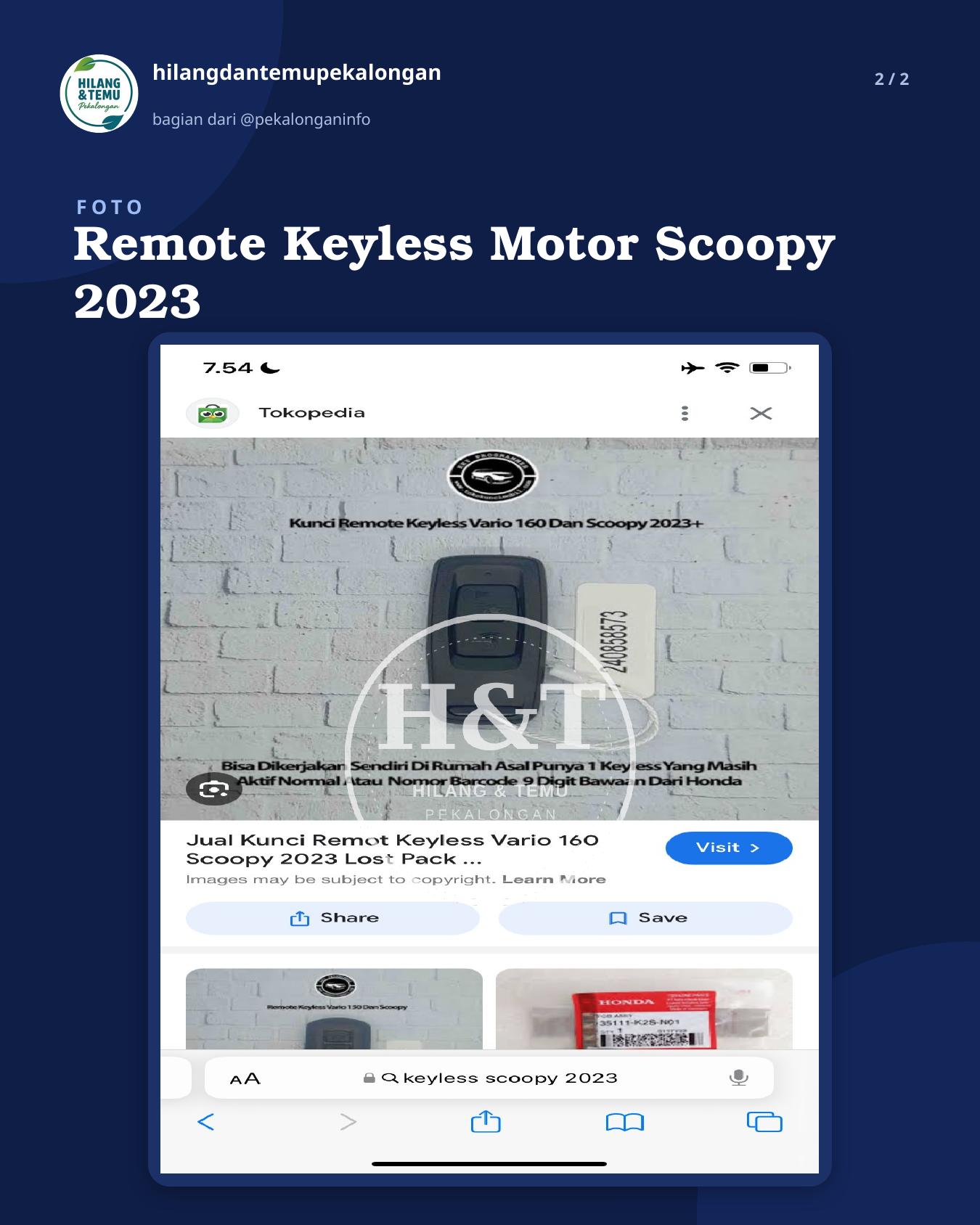 Slide 2 laporan Remote Keyless Motor Scoopy 2023