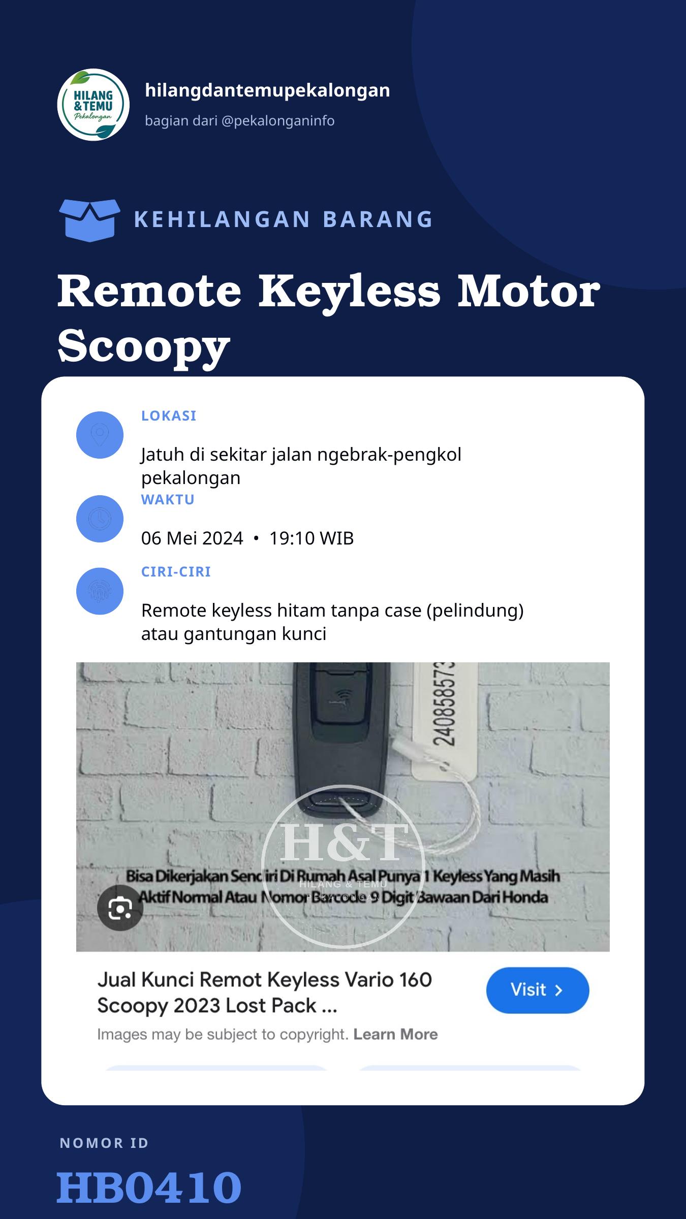 Story 9:16 laporan Remote Keyless Motor Scoopy 2023
