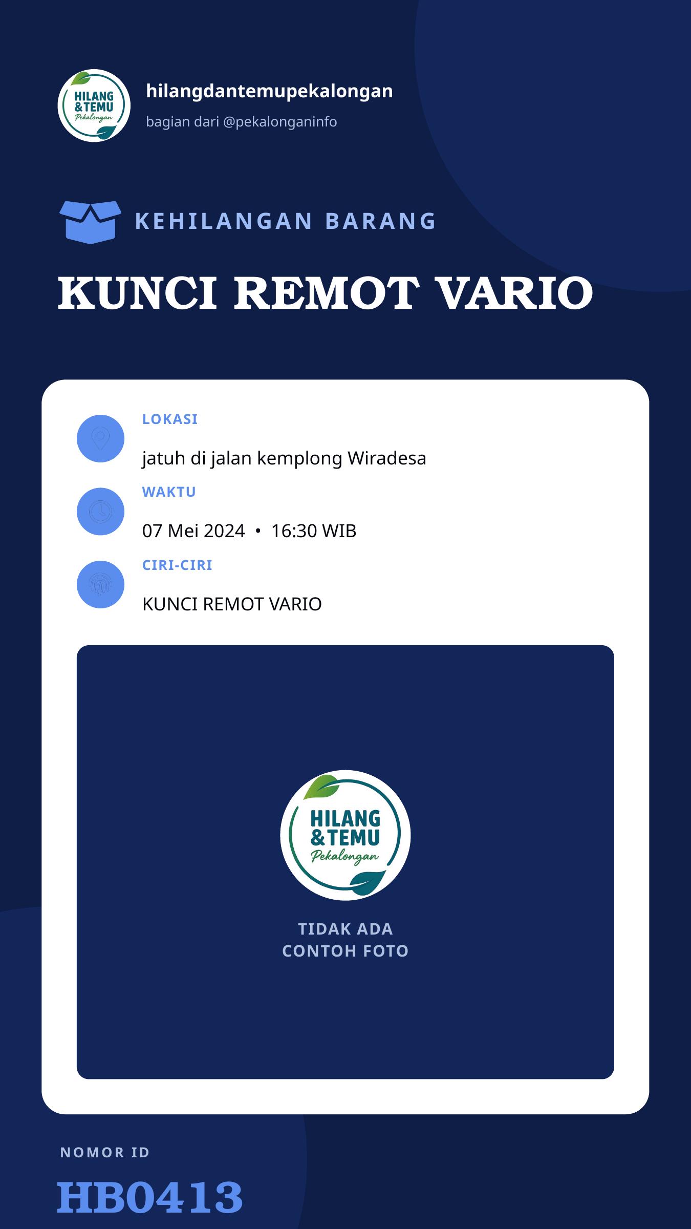 Story 9:16 laporan KUNCI REMOT VARIO