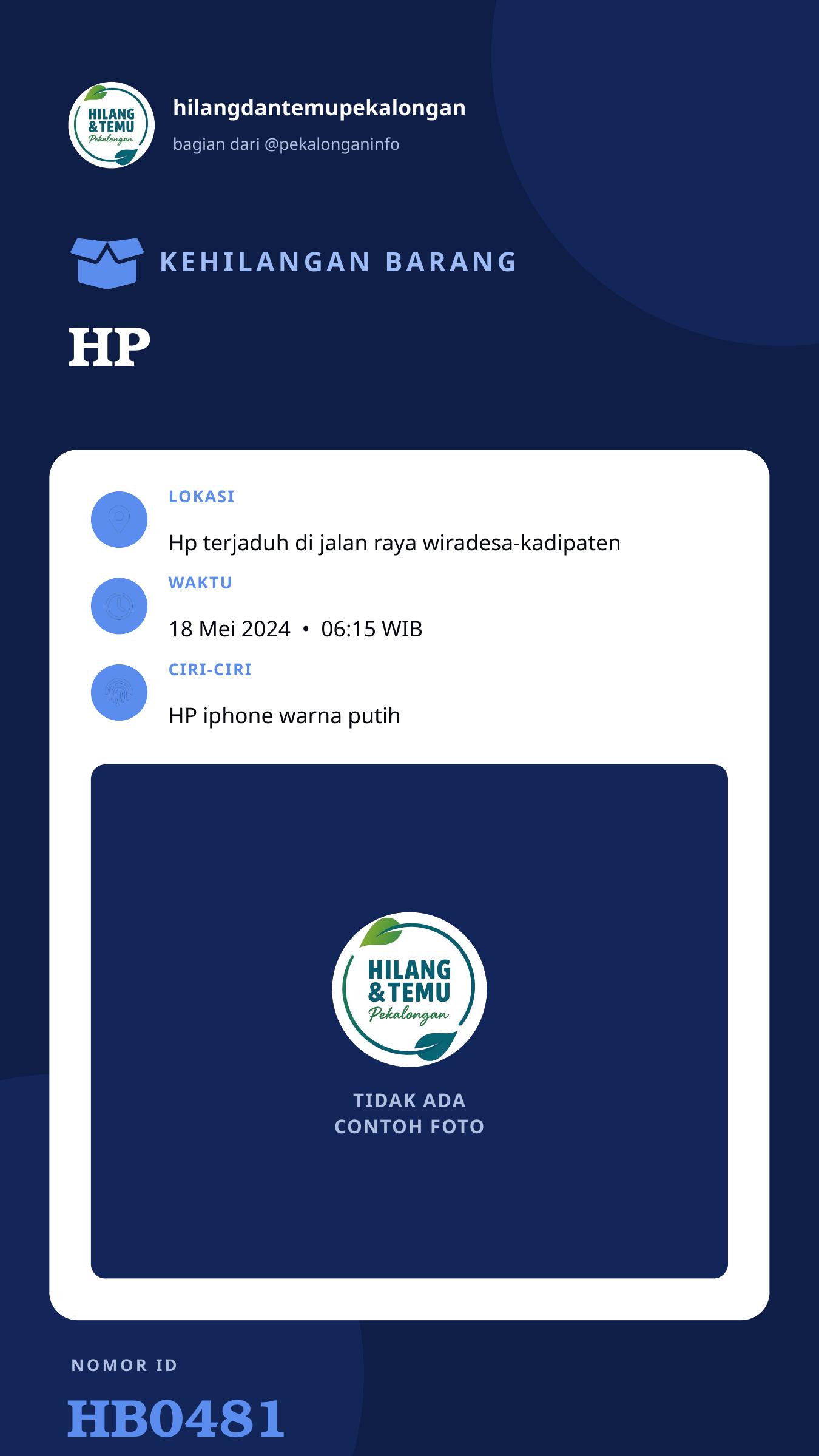 Story 9:16 laporan HP