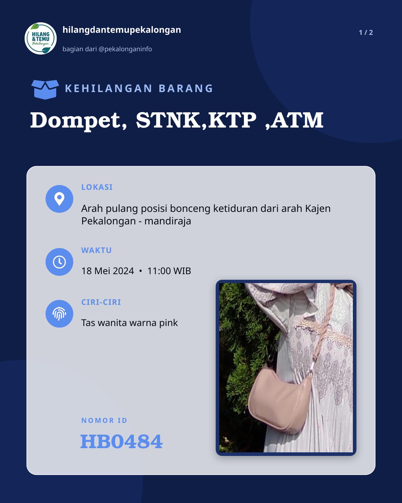Slide 1 laporan Dompet, STNK,KTP ,ATM