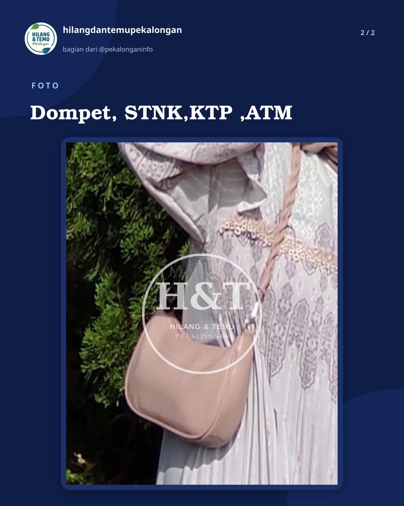 Slide 2 laporan Dompet, STNK,KTP ,ATM