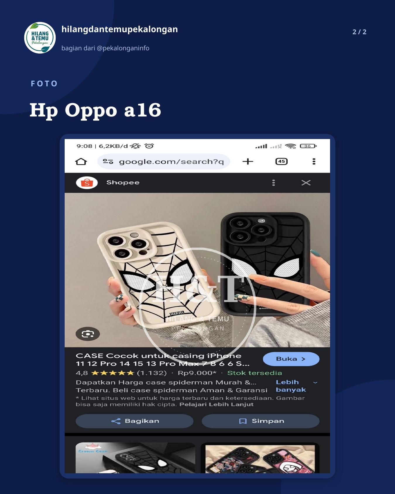 Slide 2 laporan Hp Oppo a16