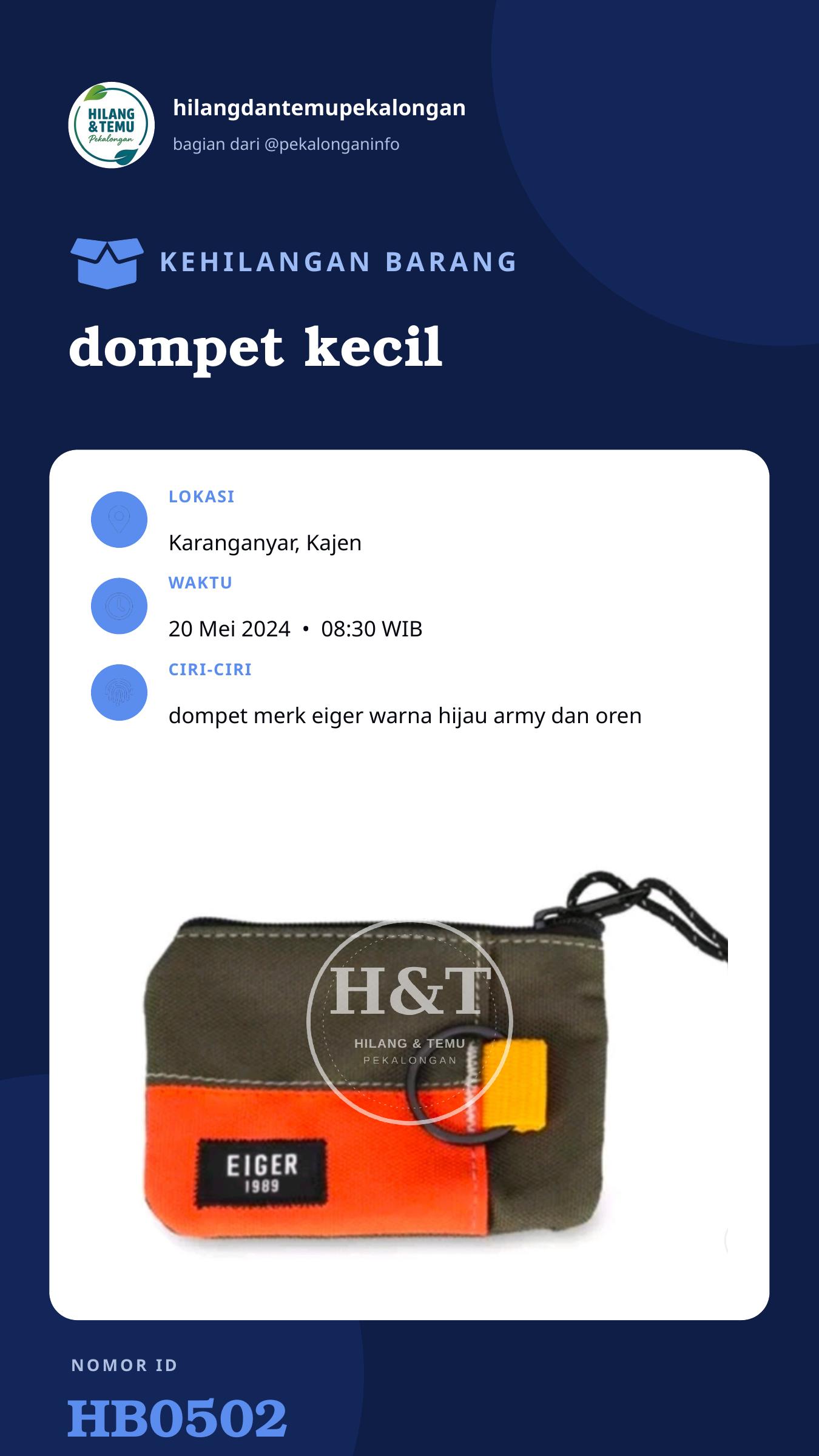 Story 9:16 laporan dompet kecil