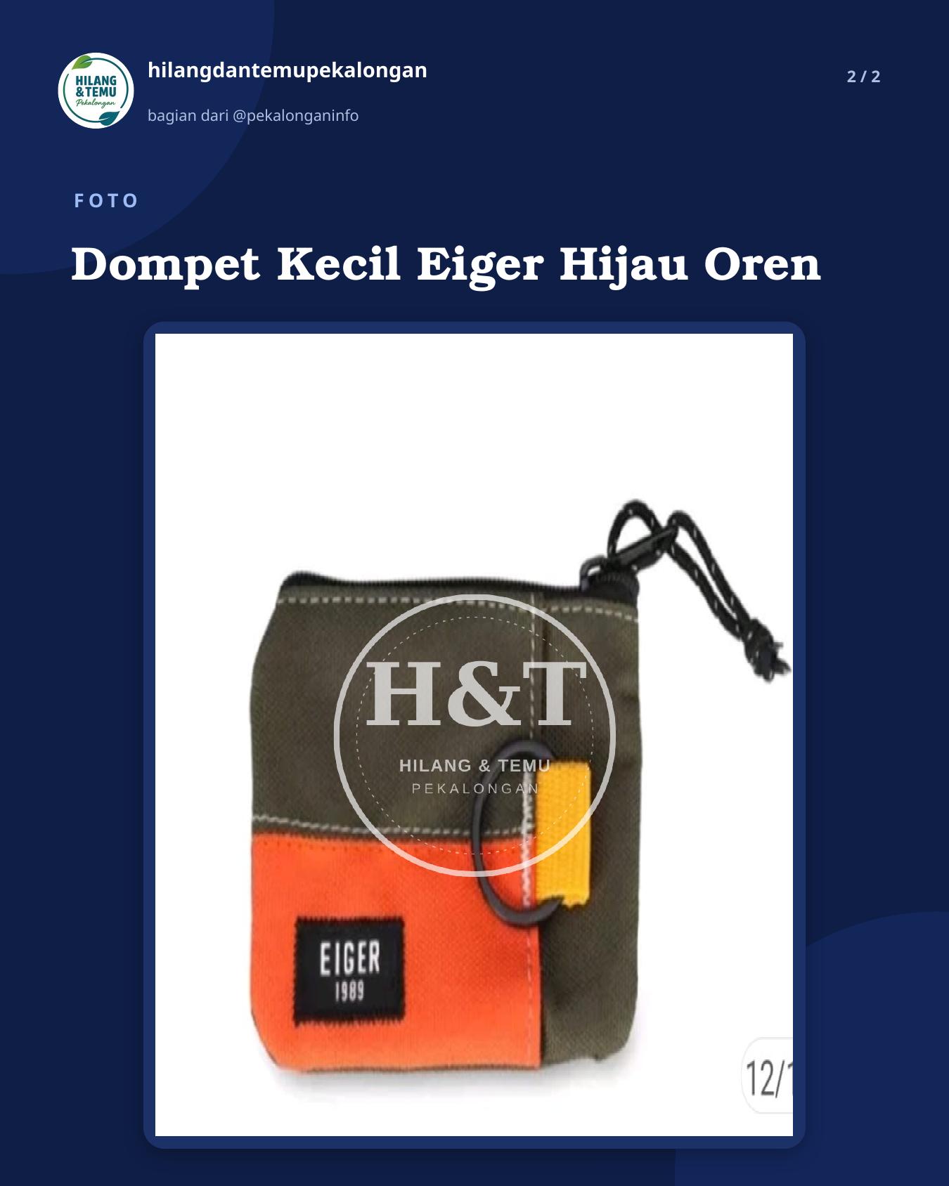 Slide 2 laporan Dompet Kecil Eiger Hijau Oren