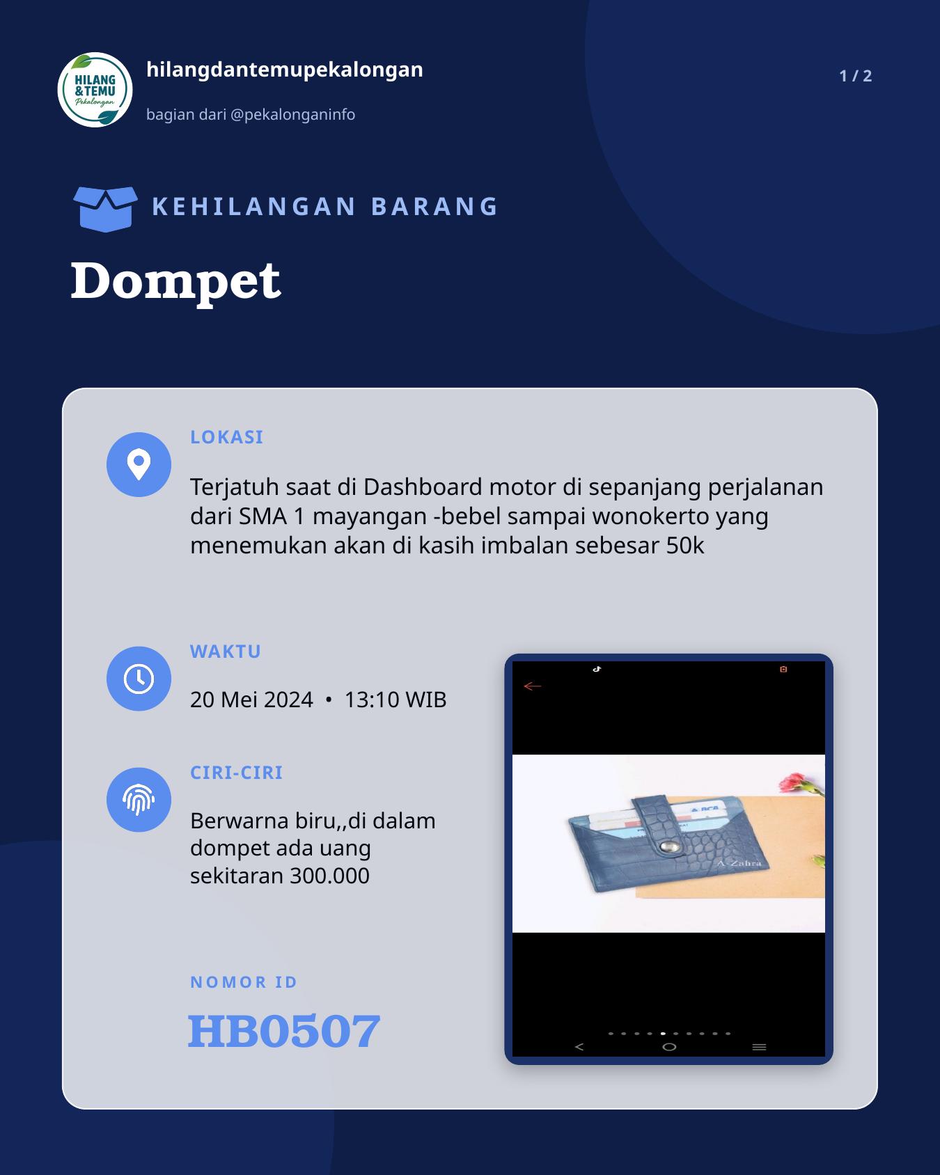 Slide 1 laporan Dompet