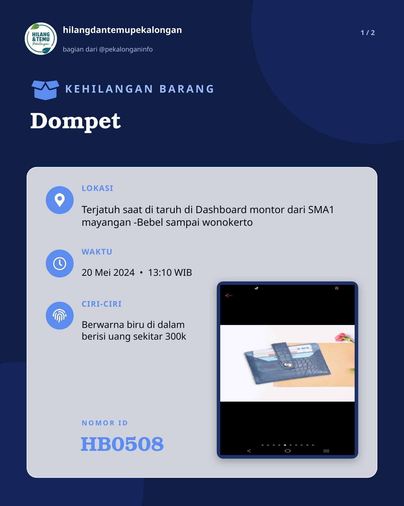 Slide 1 laporan Dompet