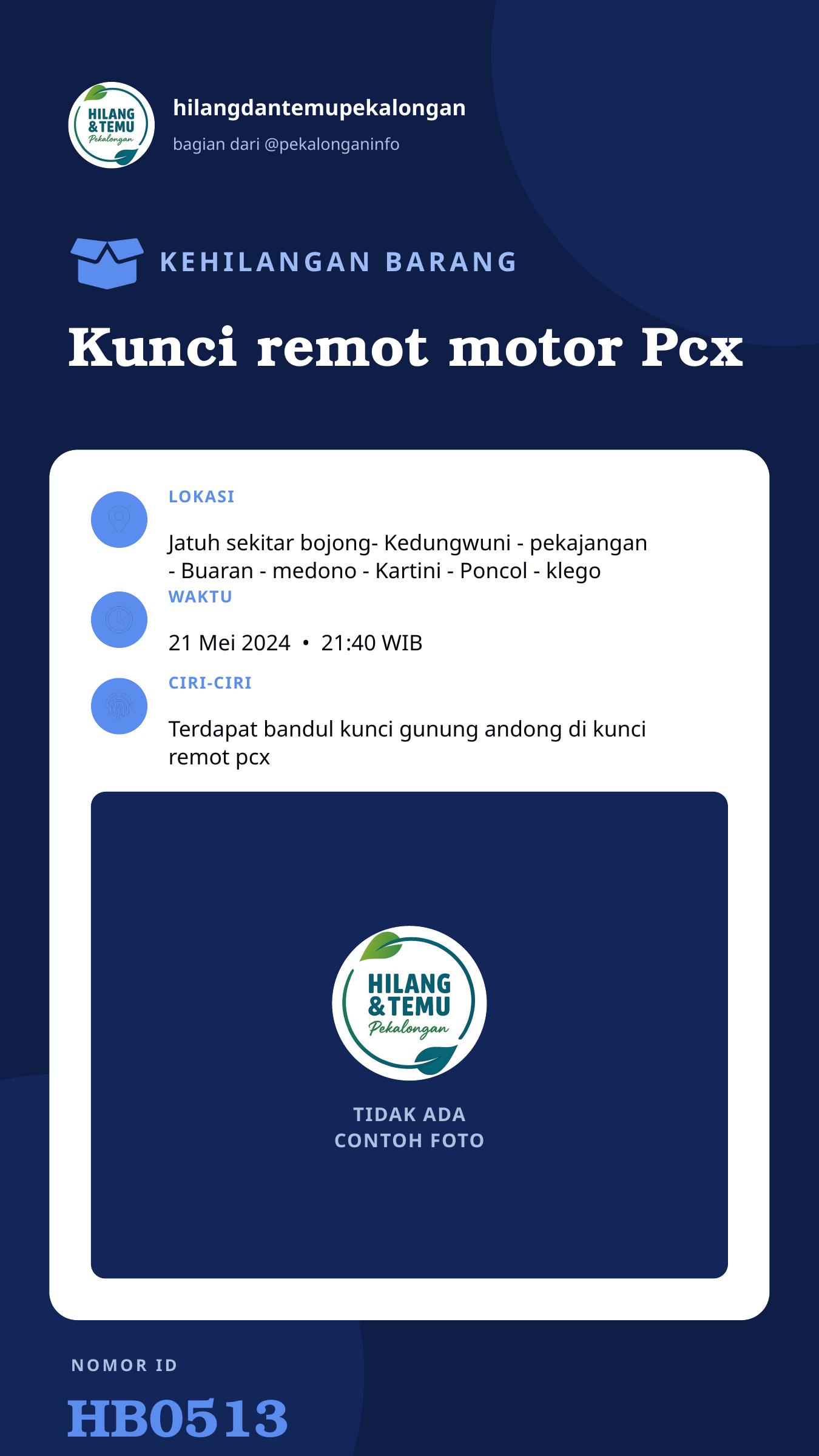 Story 9:16 laporan Kunci remot motor Pcx