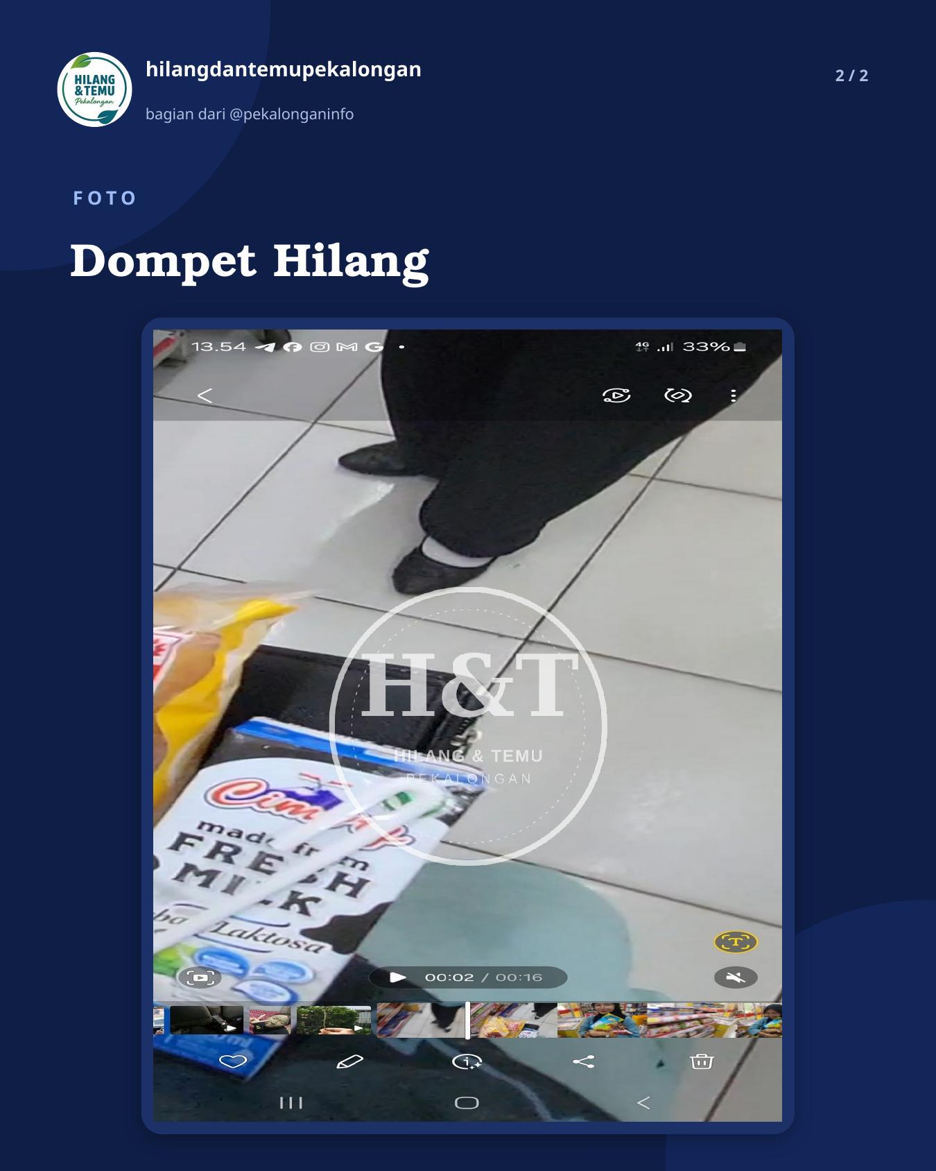 Slide 2 laporan Dompet Hilang