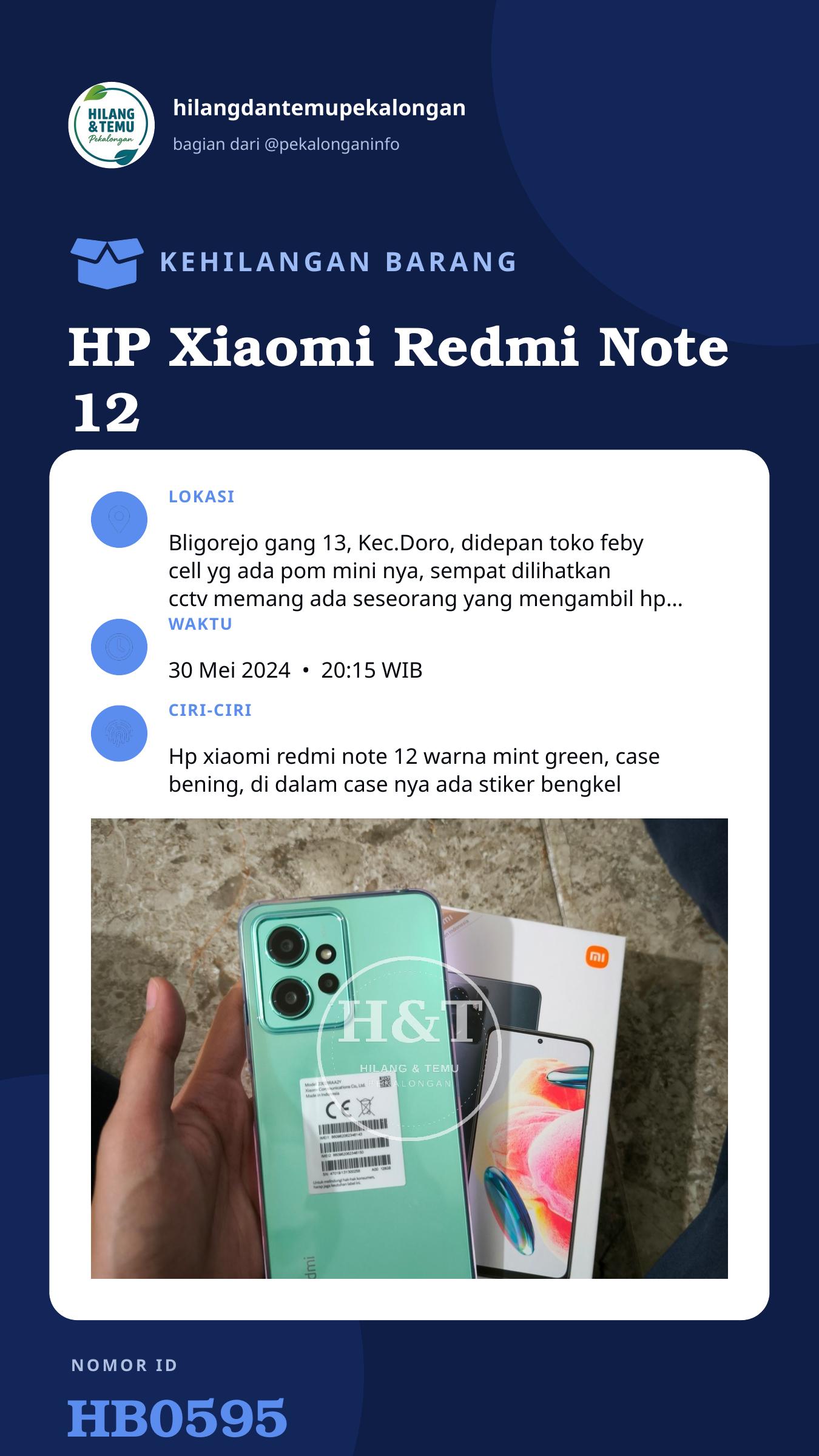 Story 9:16 laporan HP Xiaomi Redmi Note 12