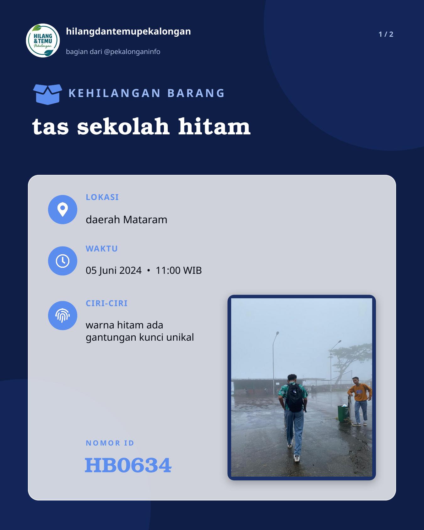 Slide 1 laporan tas sekolah hitam