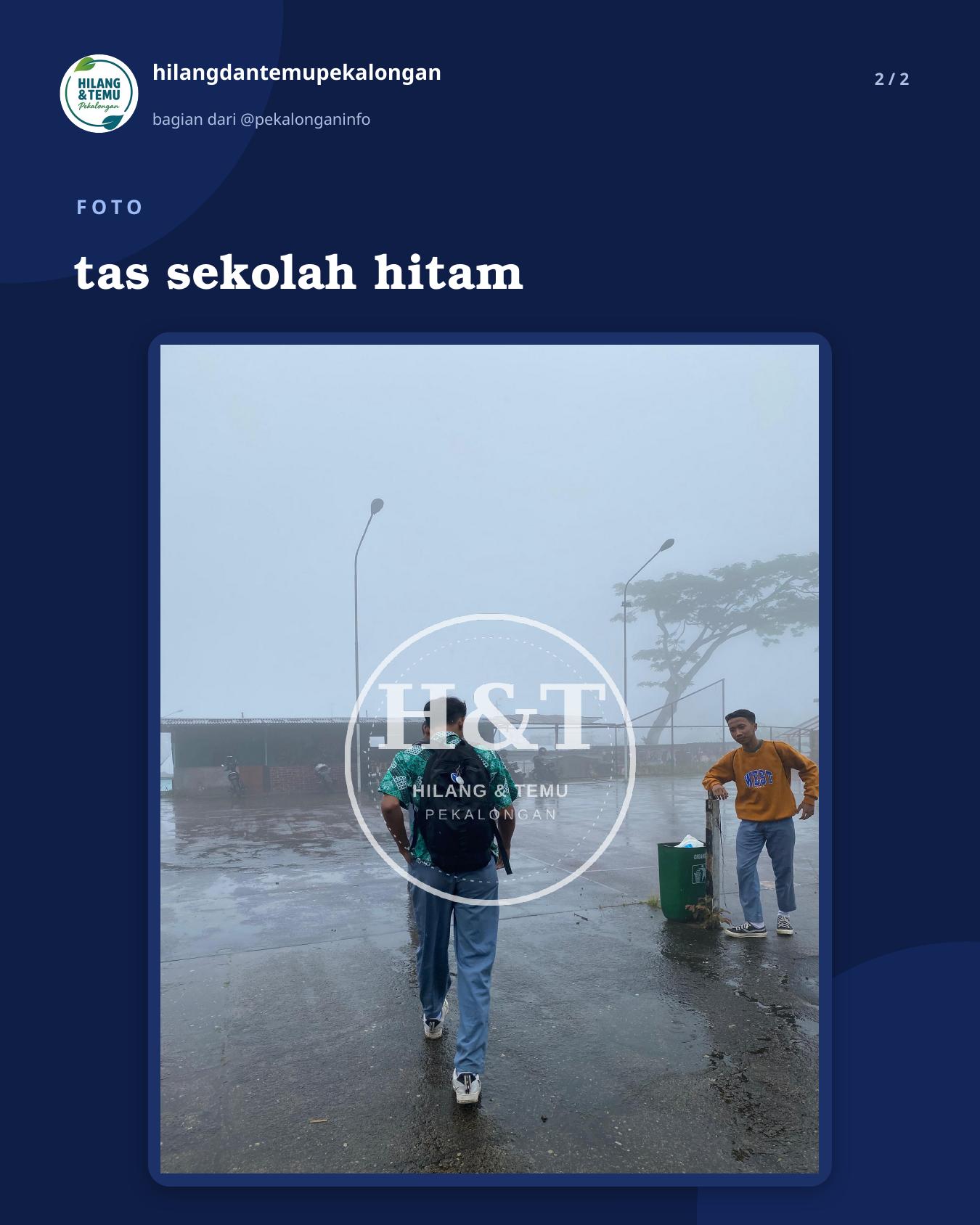 Slide 2 laporan tas sekolah hitam