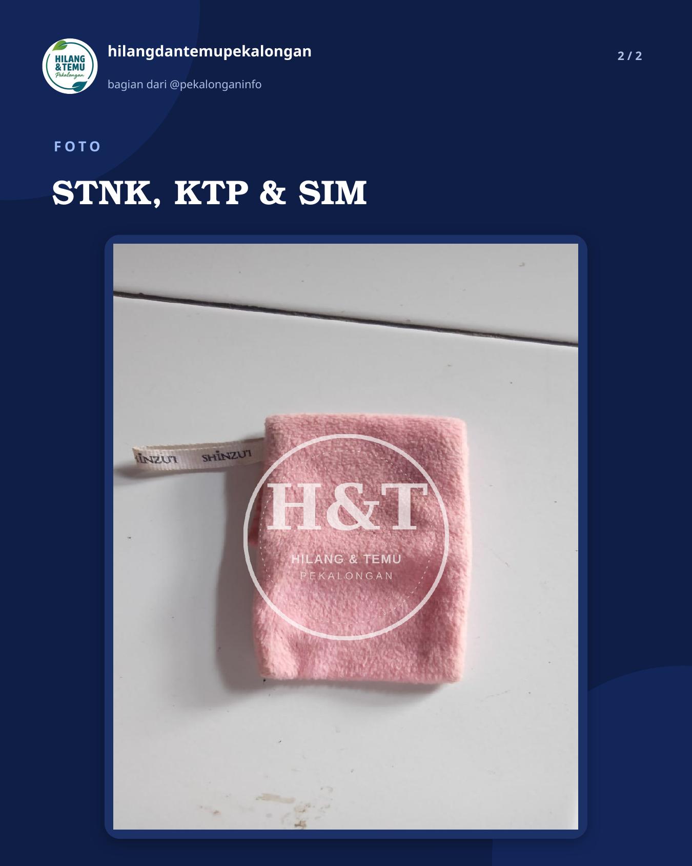 Slide 2 laporan STNK, KTP & SIM