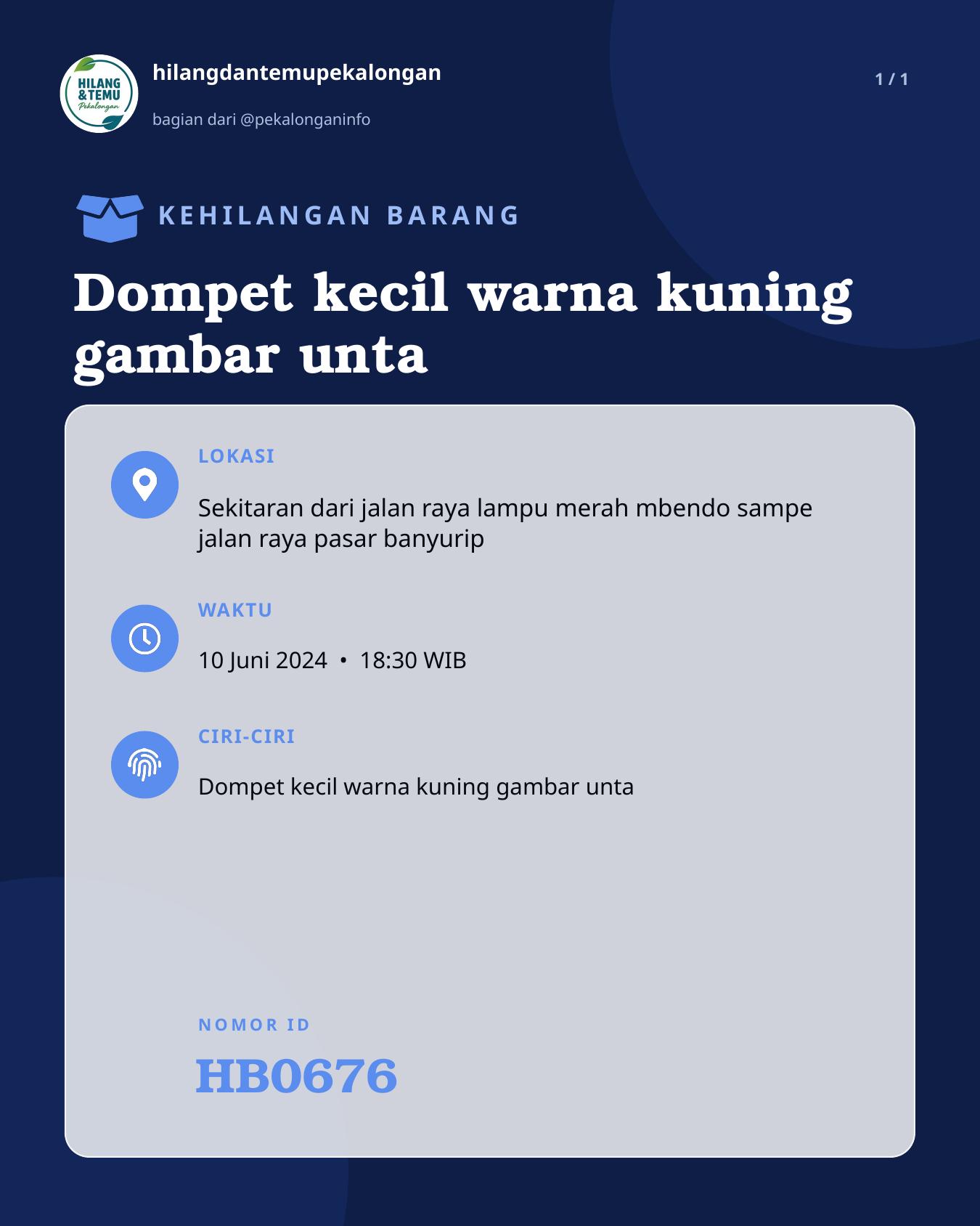 Slide laporan Dompet kecil warna kuning gambar unta (HB0676)