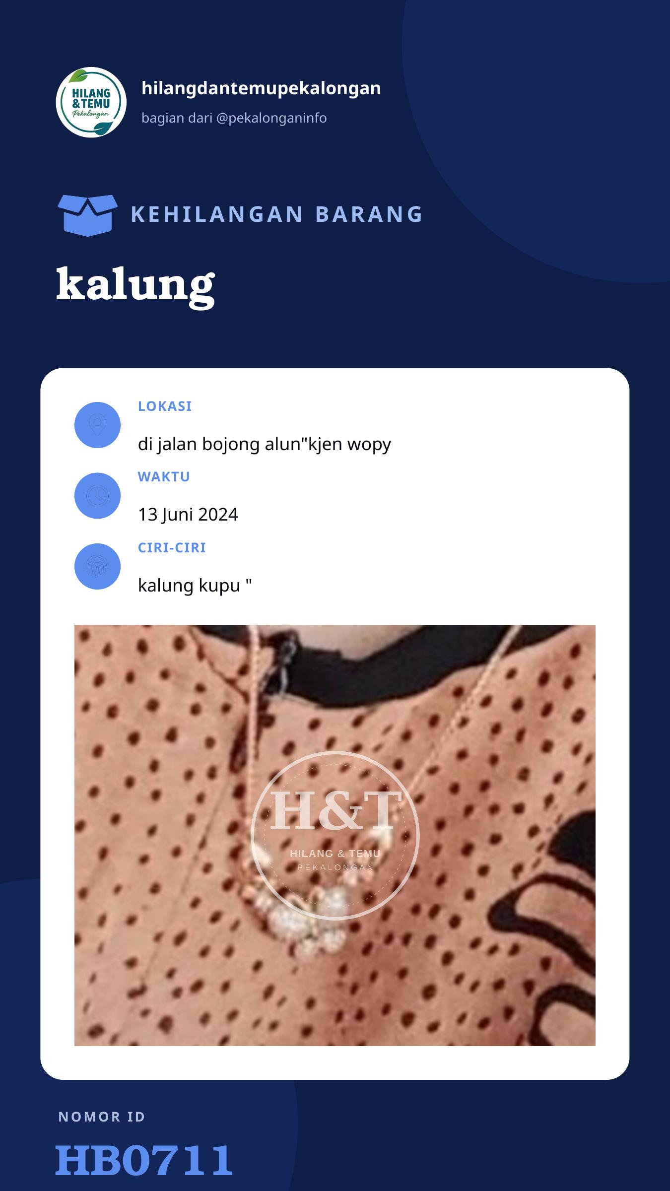 Story 9:16 laporan kalung