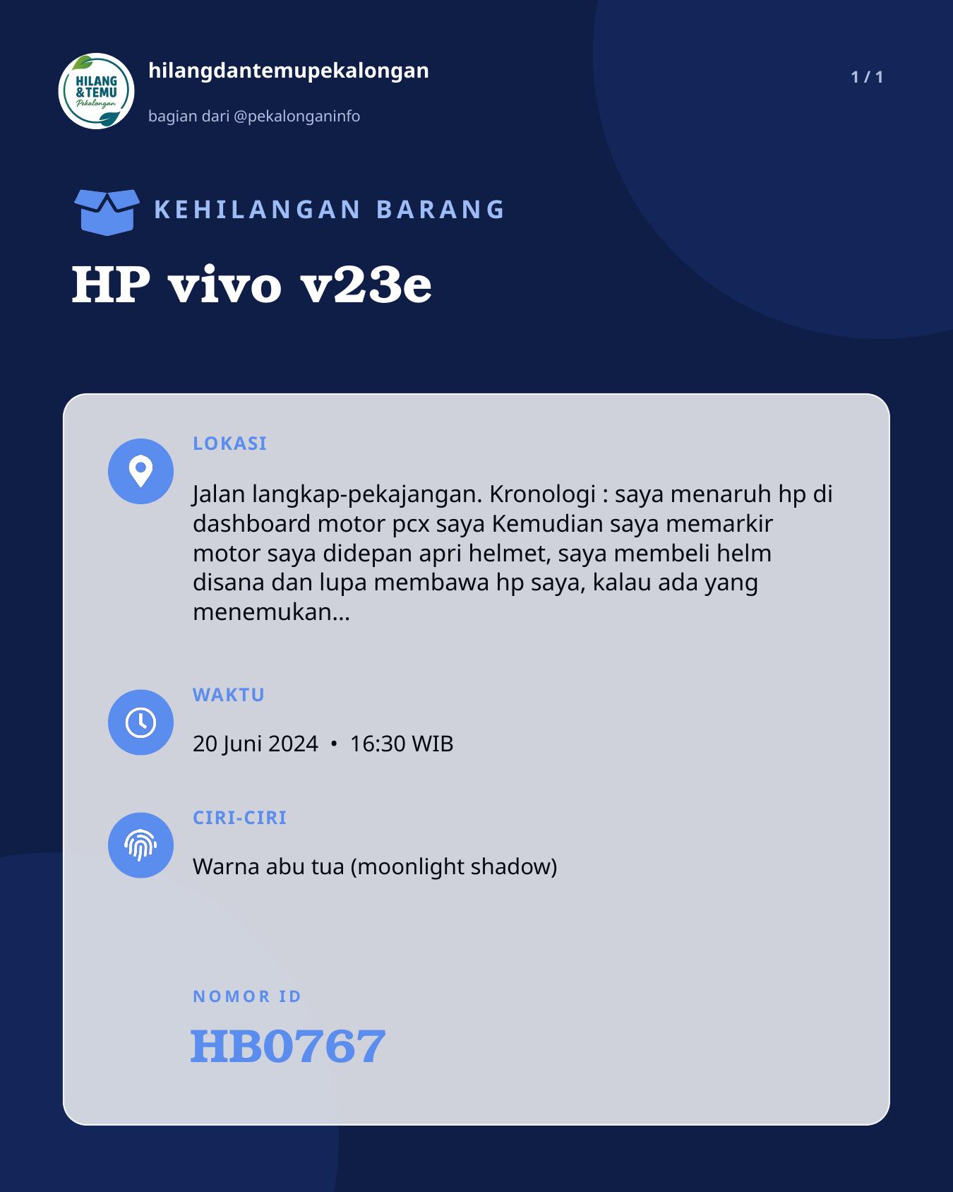 Slide laporan HP vivo v23e (HB0767)