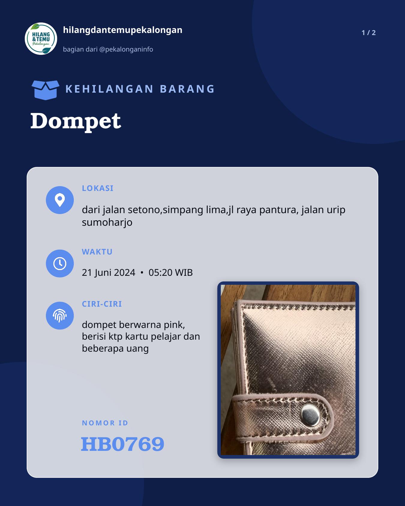 Slide 1 laporan Dompet