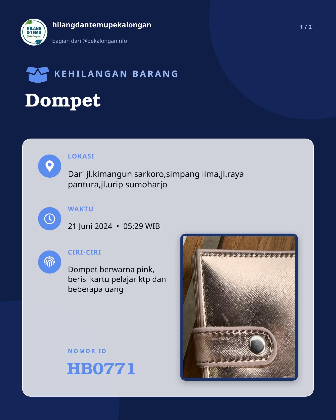Slide 1 laporan Dompet