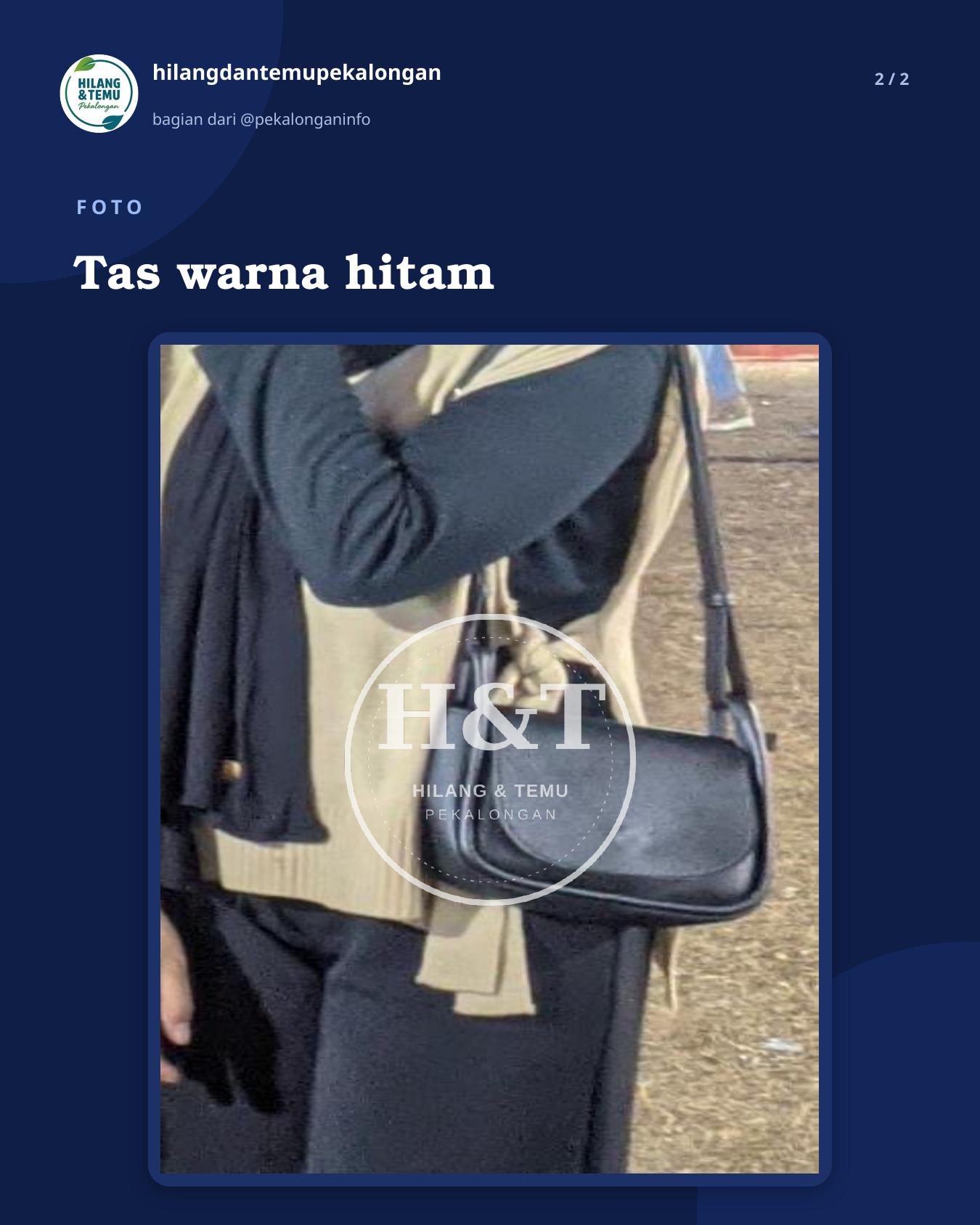 Slide 2 laporan Tas warna hitam