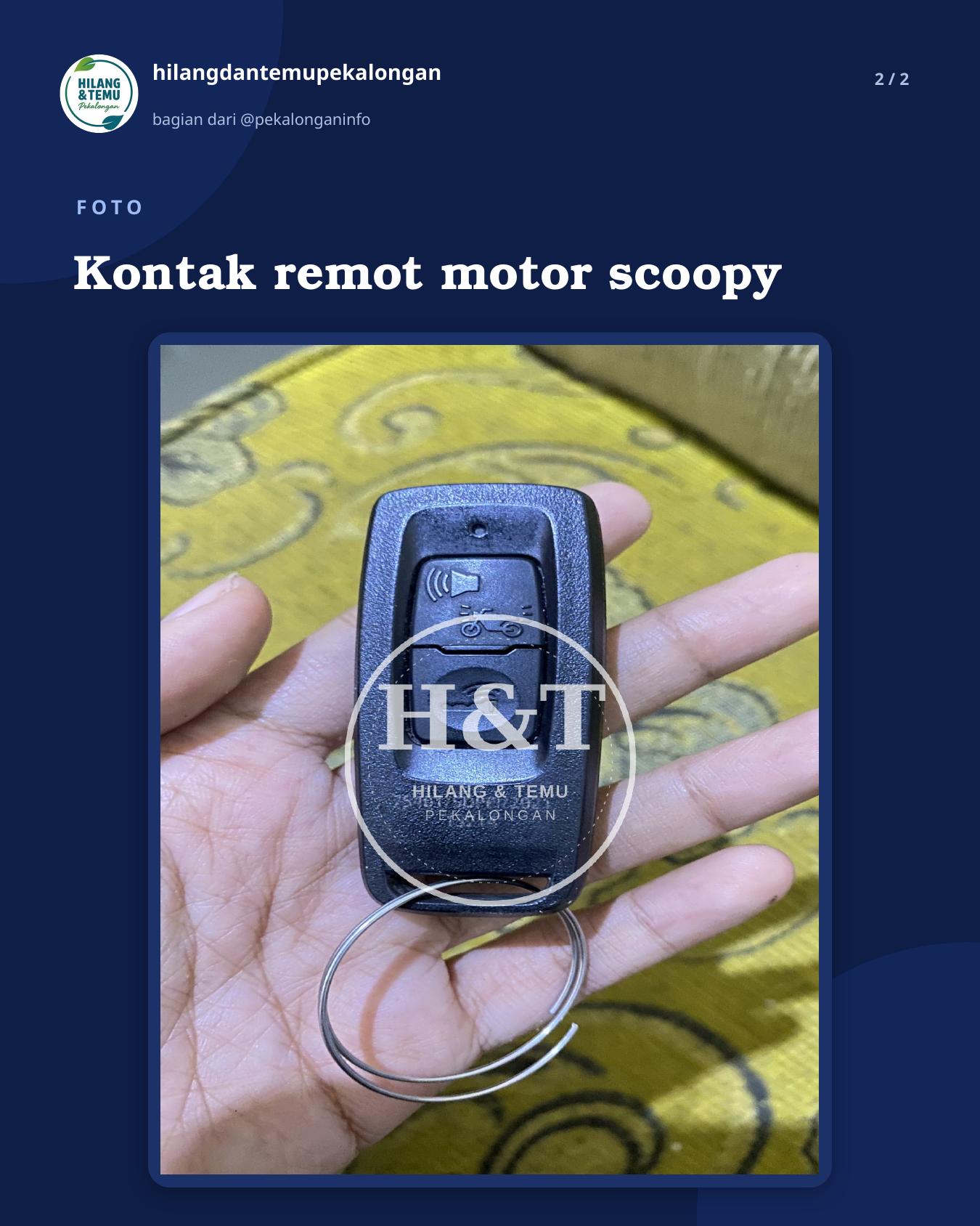 Slide 2 laporan Kontak remot motor scoopy