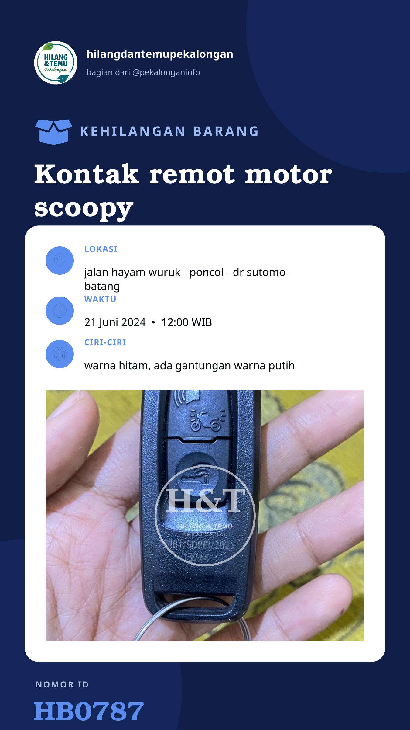 Story 9:16 laporan Kontak remot motor scoopy