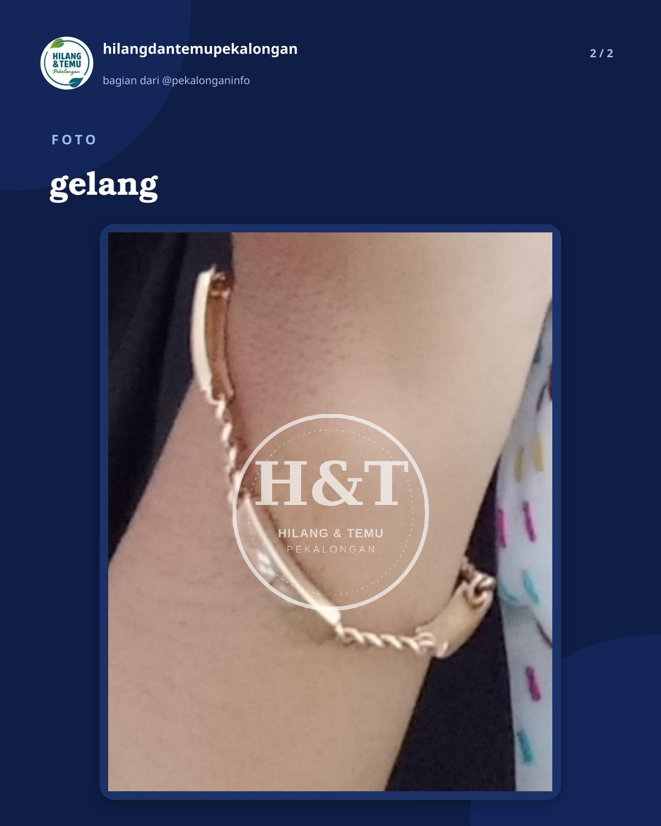 Slide 2 laporan gelang