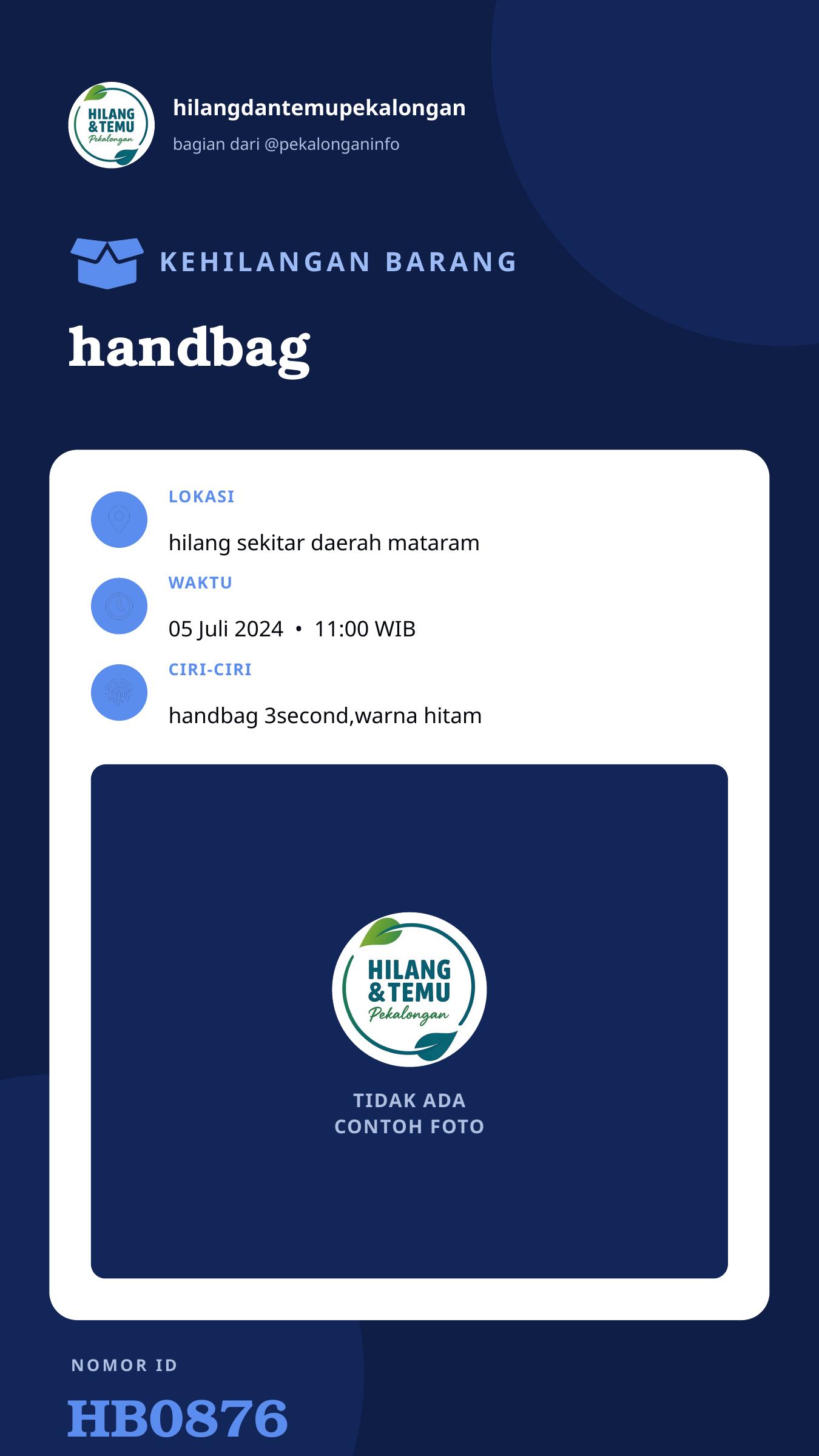Story 9:16 laporan handbag